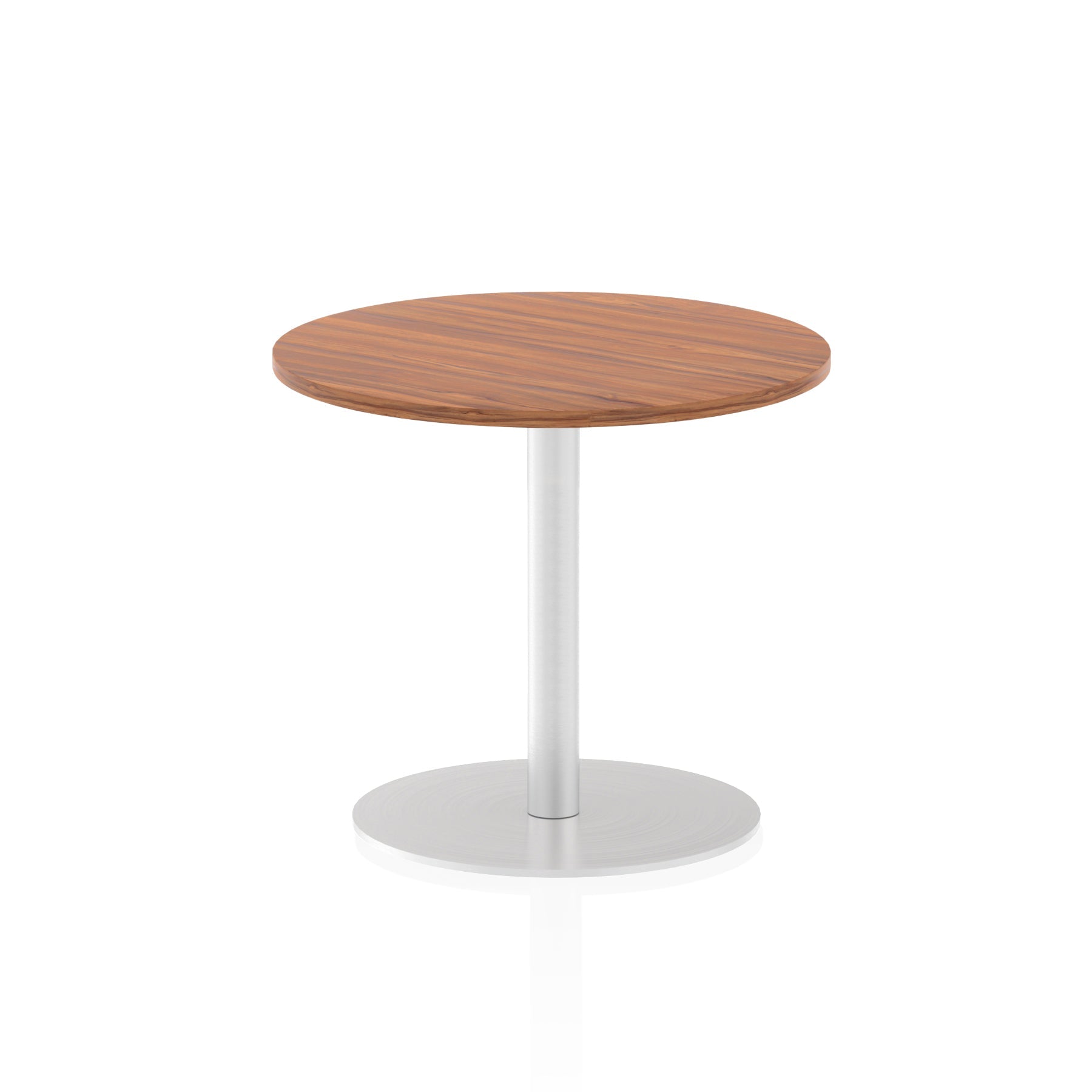 Italia Round Poseur Table - MFC Material, Self-Assembly, Bistro Leg, Silver Frame, 5-Year Guarantee - 600x600, 800x800, 1000x1000, 1200x1200