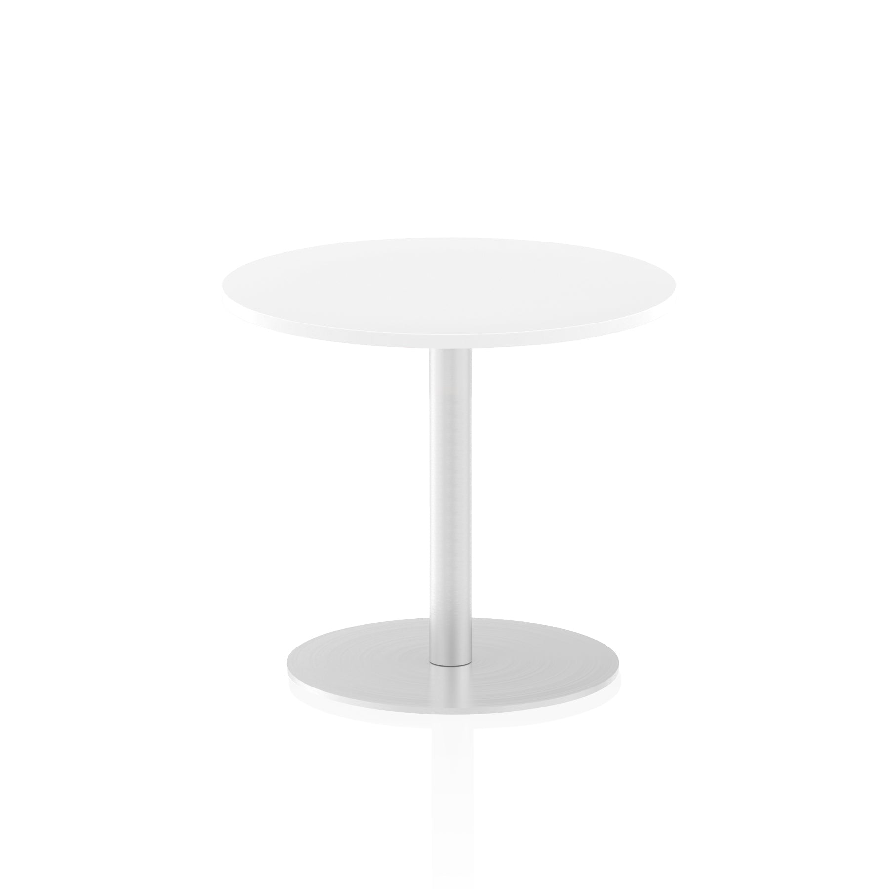 Italia Round Poseur Table - MFC Material, Self-Assembly, Bistro Leg, Silver Frame, 5-Year Guarantee - 600x600, 800x800, 1000x1000, 1200x1200