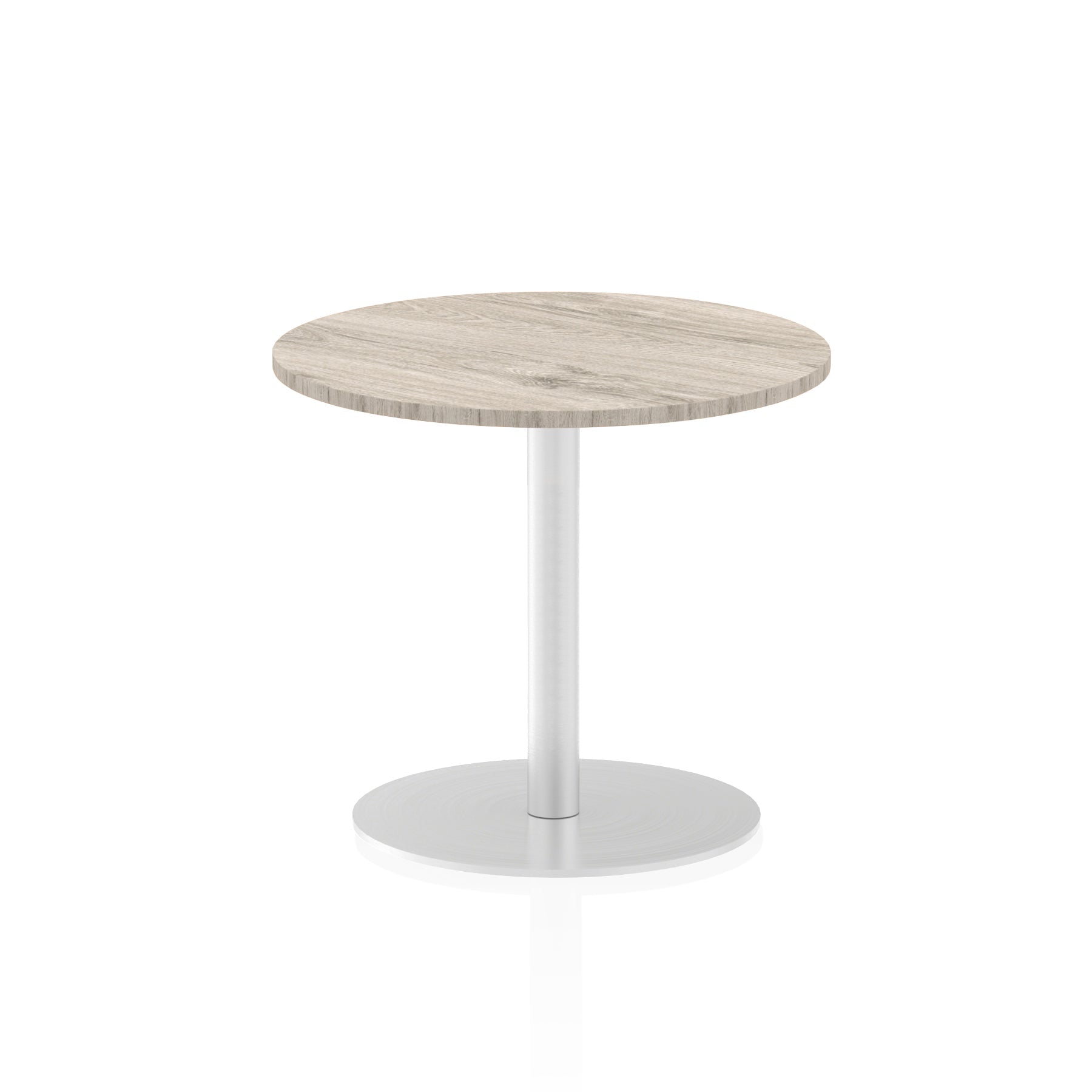 Italia Round Poseur Table - MFC Material, Self-Assembly, Bistro Leg, Silver Frame, 5-Year Guarantee - 600x600, 800x800, 1000x1000, 1200x1200