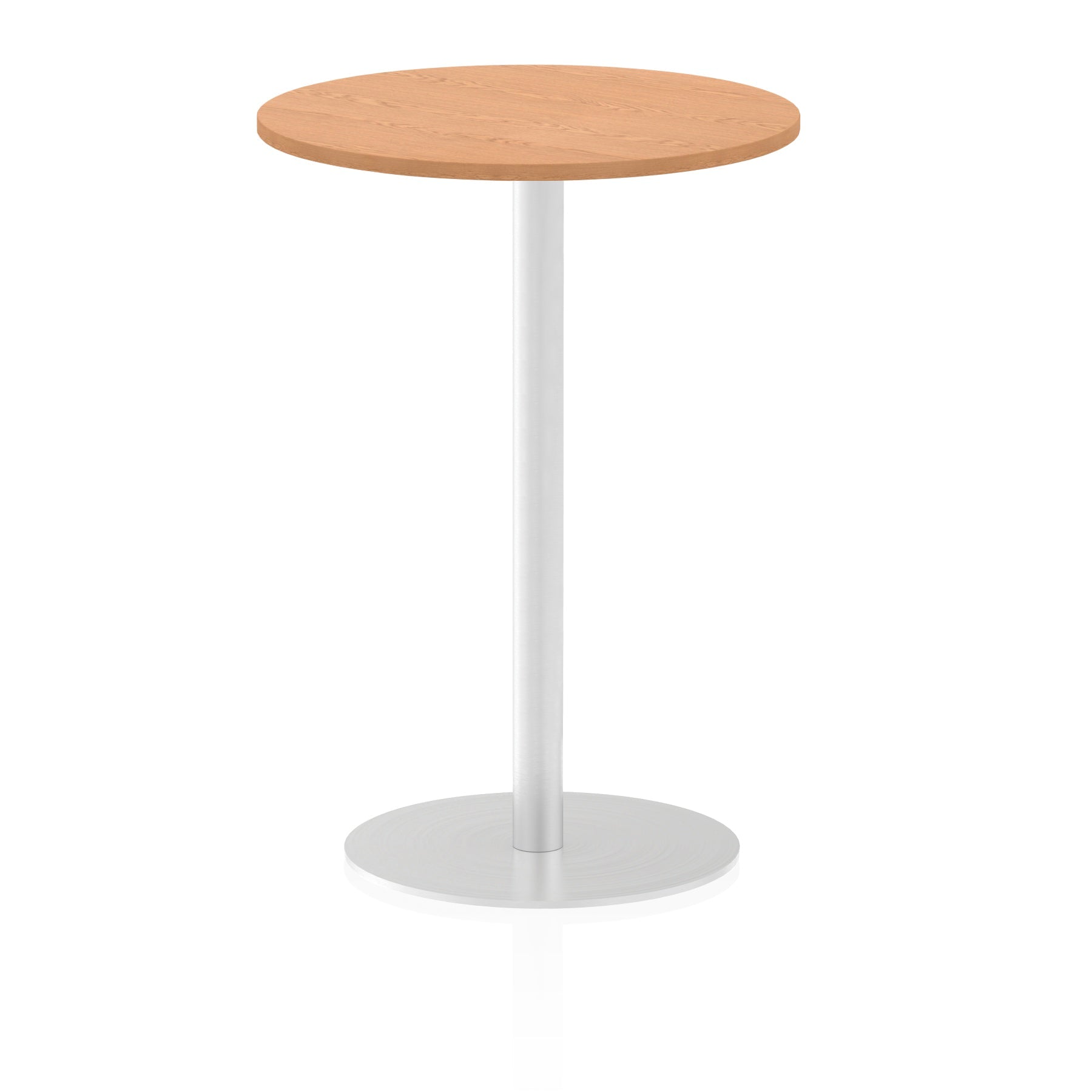 Italia Round Poseur Table - MFC Material, Self-Assembly, Bistro Leg, Silver Frame, 5-Year Guarantee - 600x600, 800x800, 1000x1000, 1200x1200