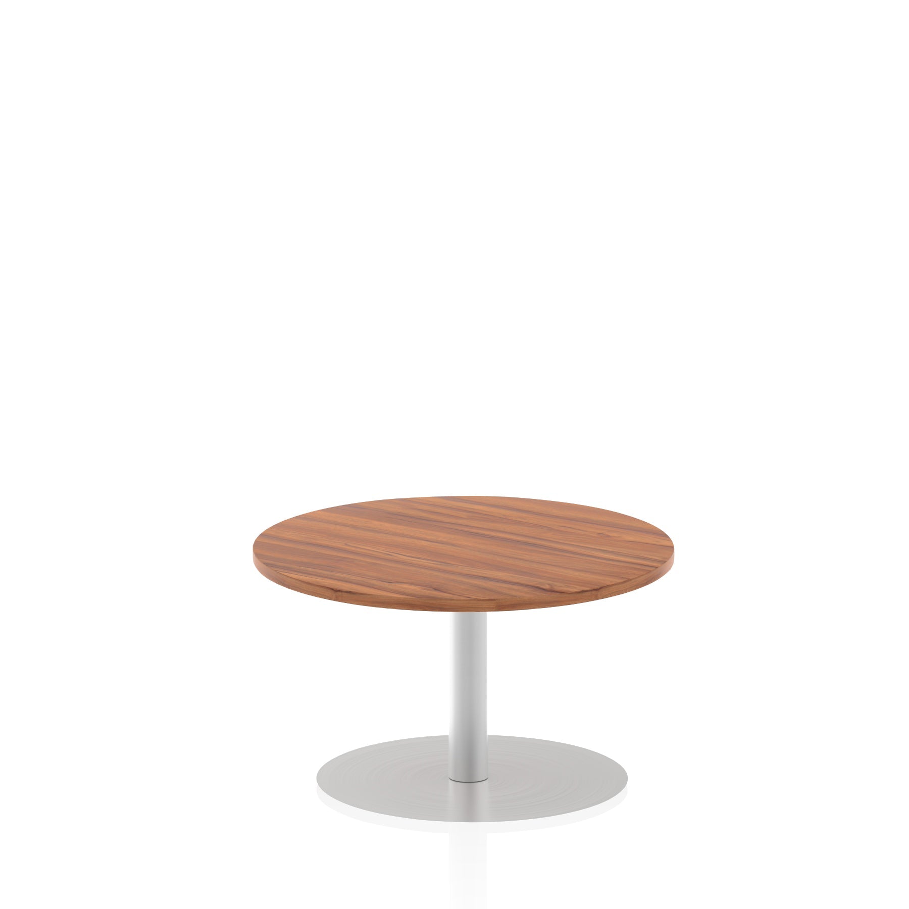 Italia Round Poseur Table - MFC Material, Self-Assembly, Bistro Leg, Silver Frame, 5-Year Guarantee - 600x600, 800x800, 1000x1000, 1200x1200