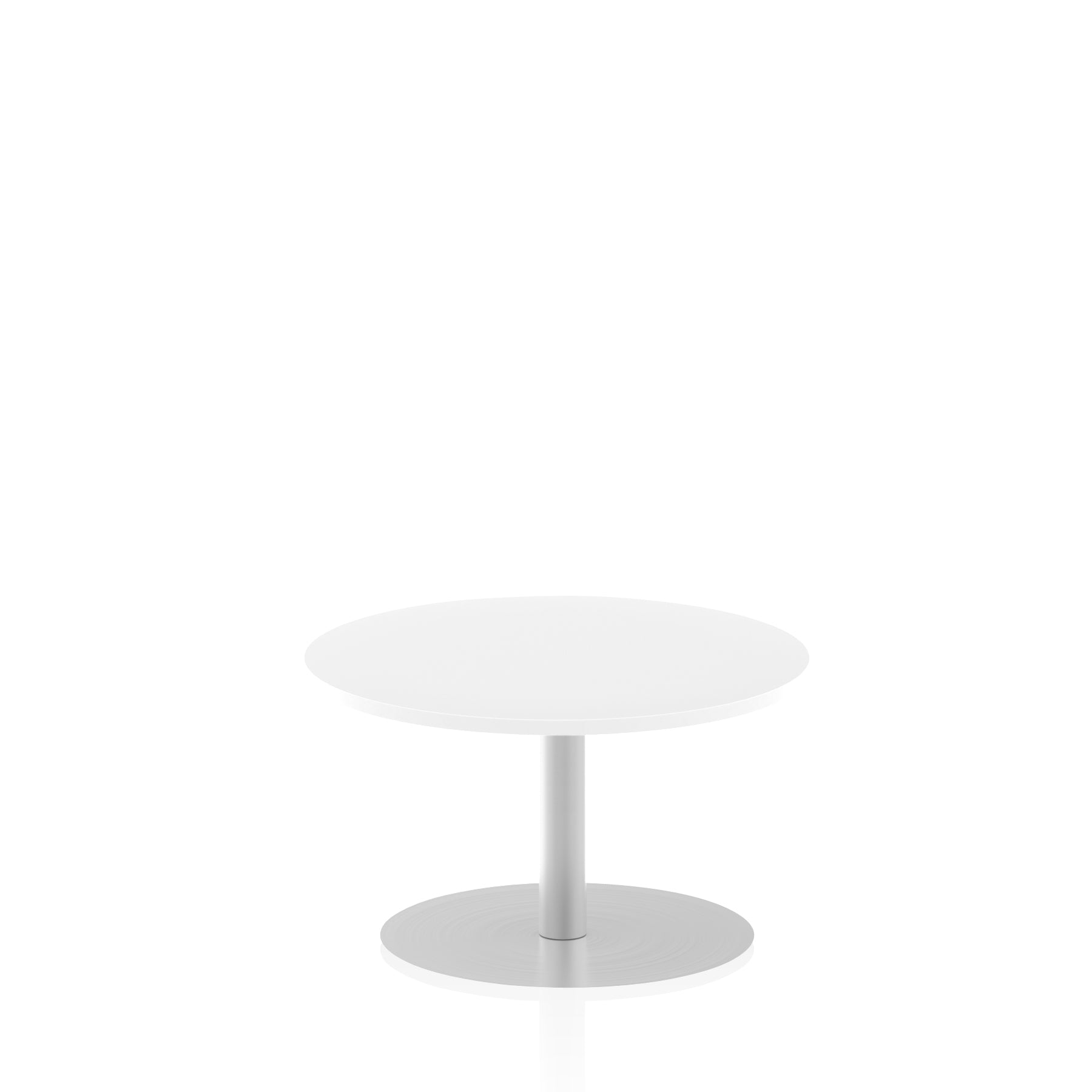 Italia Round Poseur Table - MFC Material, Self-Assembly, Bistro Leg, Silver Frame, 5-Year Guarantee - 600x600, 800x800, 1000x1000, 1200x1200