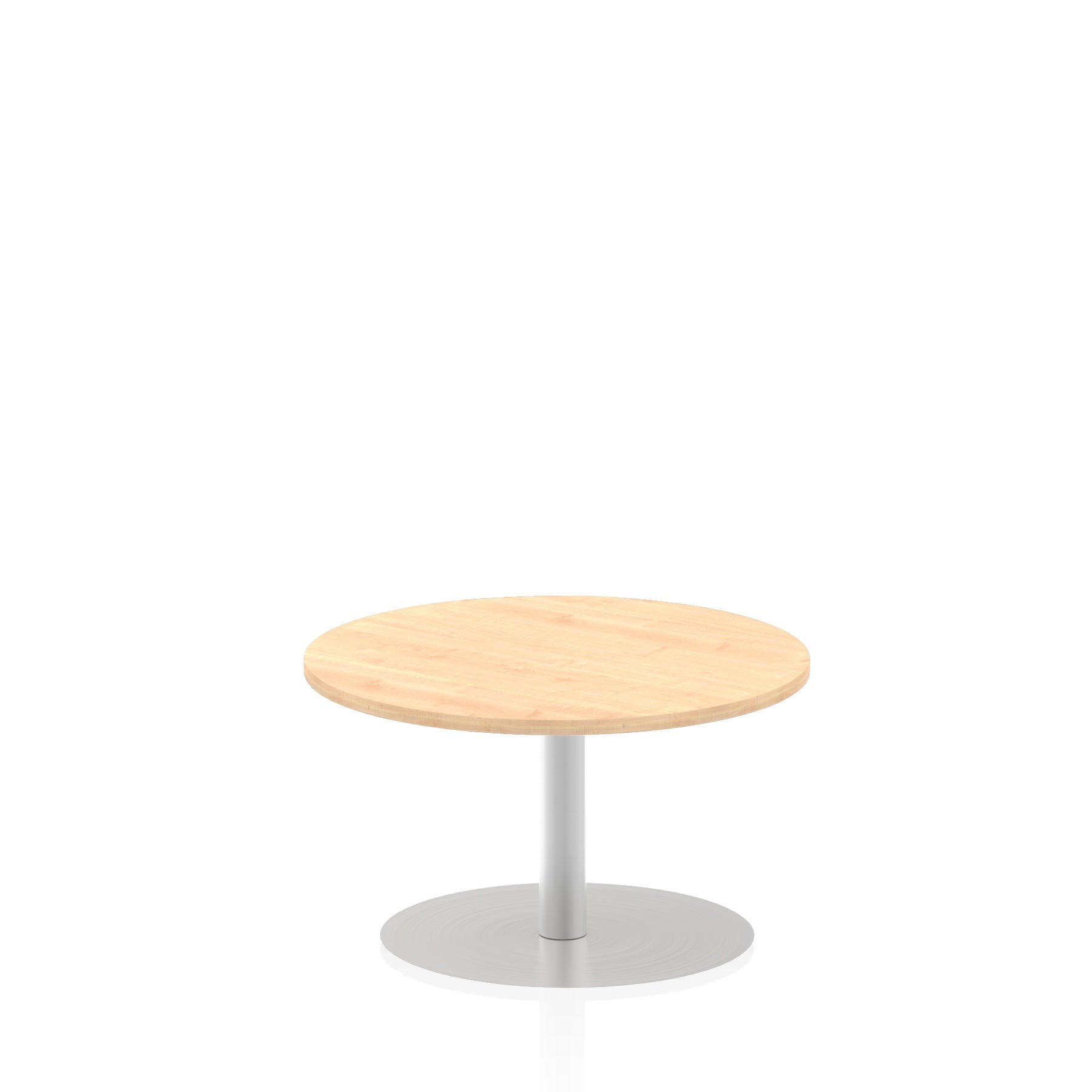 Italia Round Poseur Table - MFC Material, Self-Assembly, Bistro Leg, Silver Frame, 5-Year Guarantee - 600x600, 800x800, 1000x1000, 1200x1200