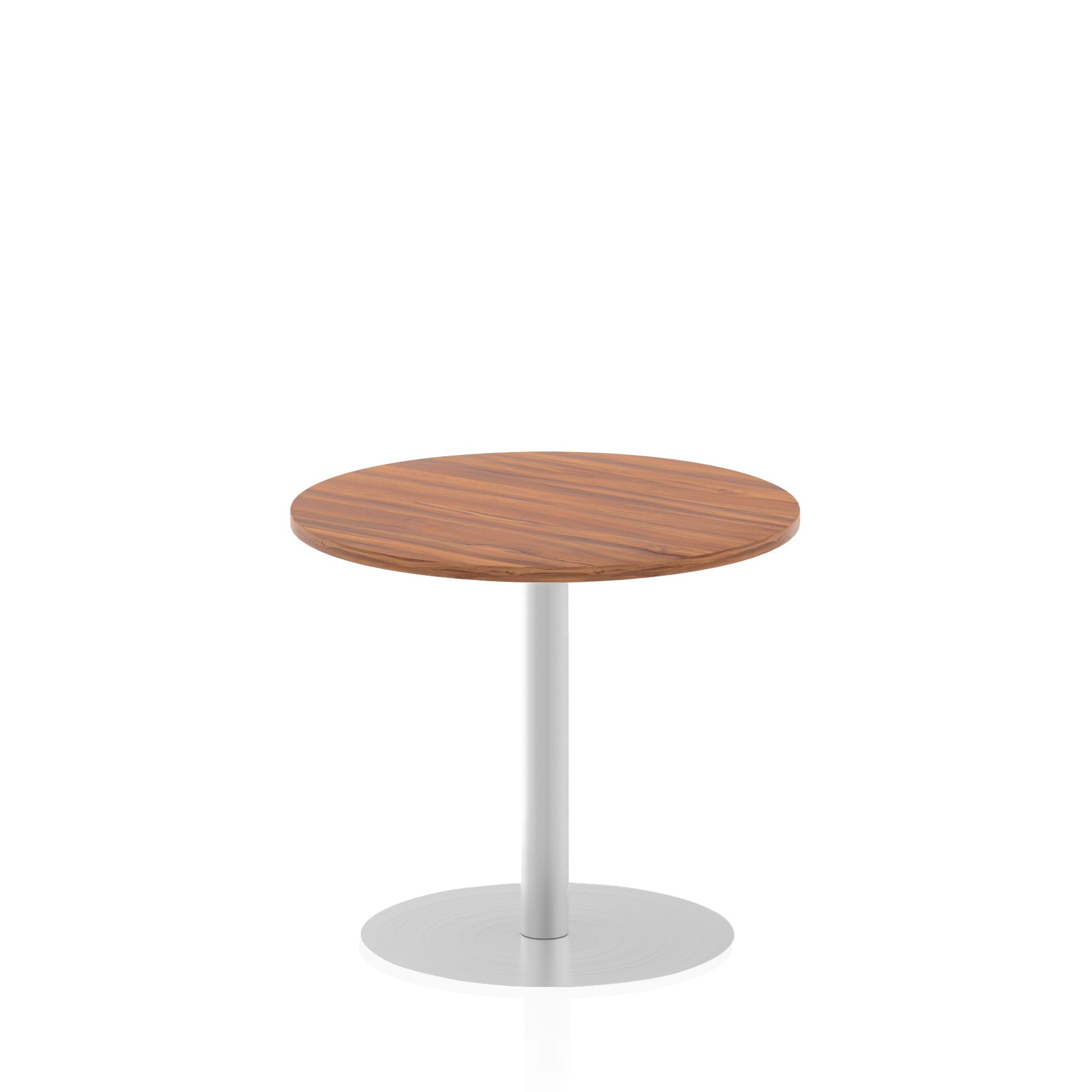 Italia Round Poseur Table - MFC Material, Self-Assembly, Bistro Leg, Silver Frame, 5-Year Guarantee - 600x600, 800x800, 1000x1000, 1200x1200