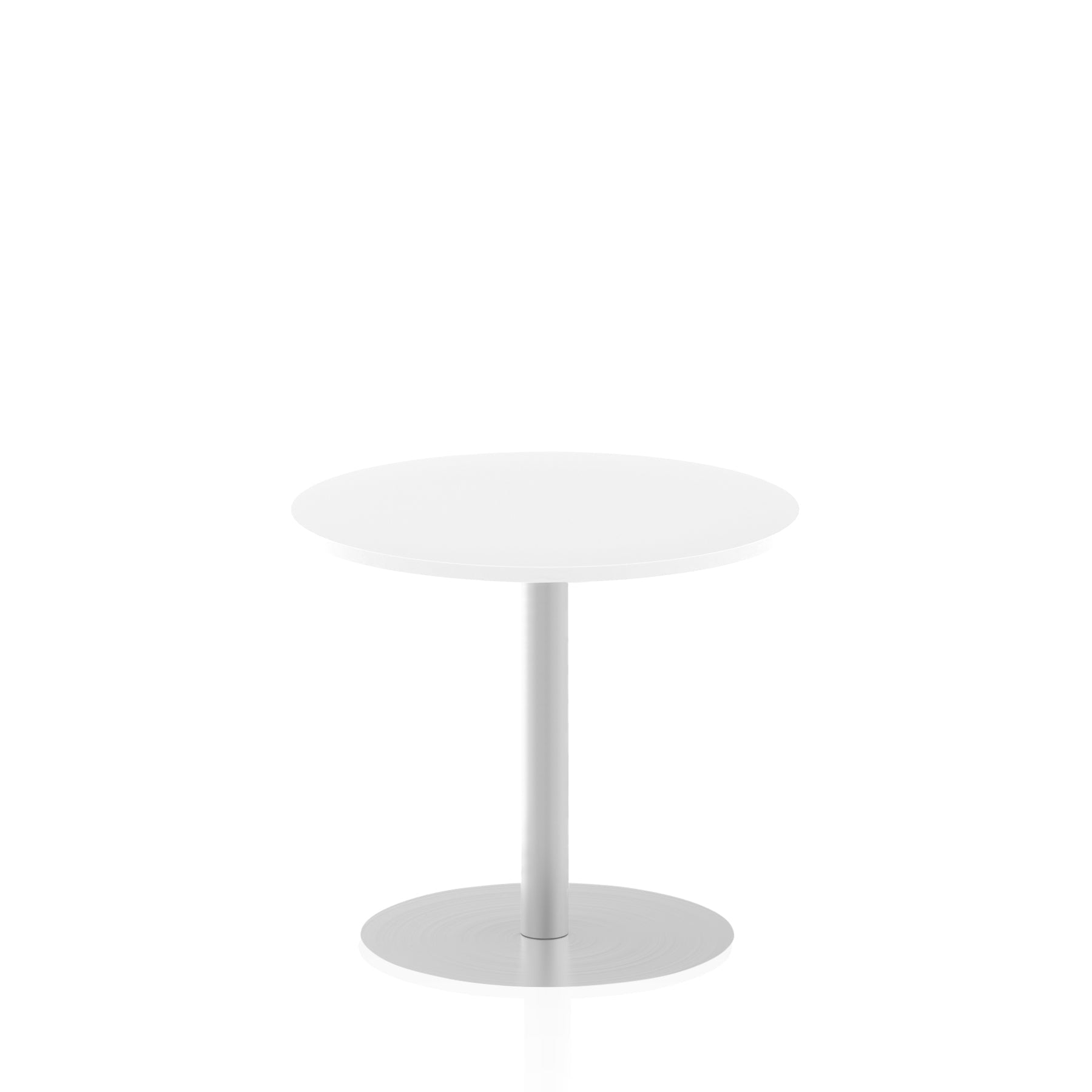 Italia Round Poseur Table - MFC Material, Self-Assembly, Bistro Leg, Silver Frame, 5-Year Guarantee - 600x600, 800x800, 1000x1000, 1200x1200