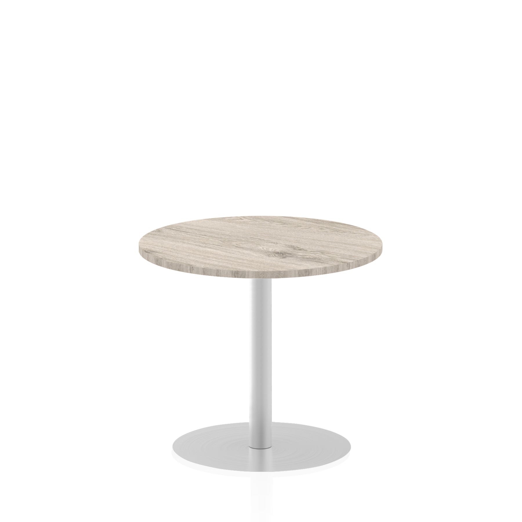 Italia Round Poseur Table - MFC Material, Self-Assembly, Bistro Leg, Silver Frame, 5-Year Guarantee - 600x600, 800x800, 1000x1000, 1200x1200