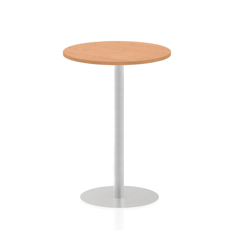 Italia Round Poseur Table - MFC Material, Self-Assembly, Bistro Leg, Silver Frame, 5-Year Guarantee - 600x600, 800x800, 1000x1000, 1200x1200