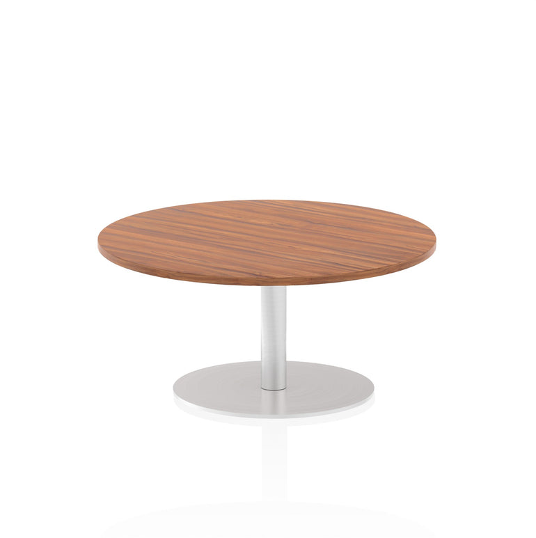 Italia Round Poseur Table - MFC Material, Self-Assembly, Bistro Leg, Silver Frame, 5-Year Guarantee - 600x600, 800x800, 1000x1000, 1200x1200