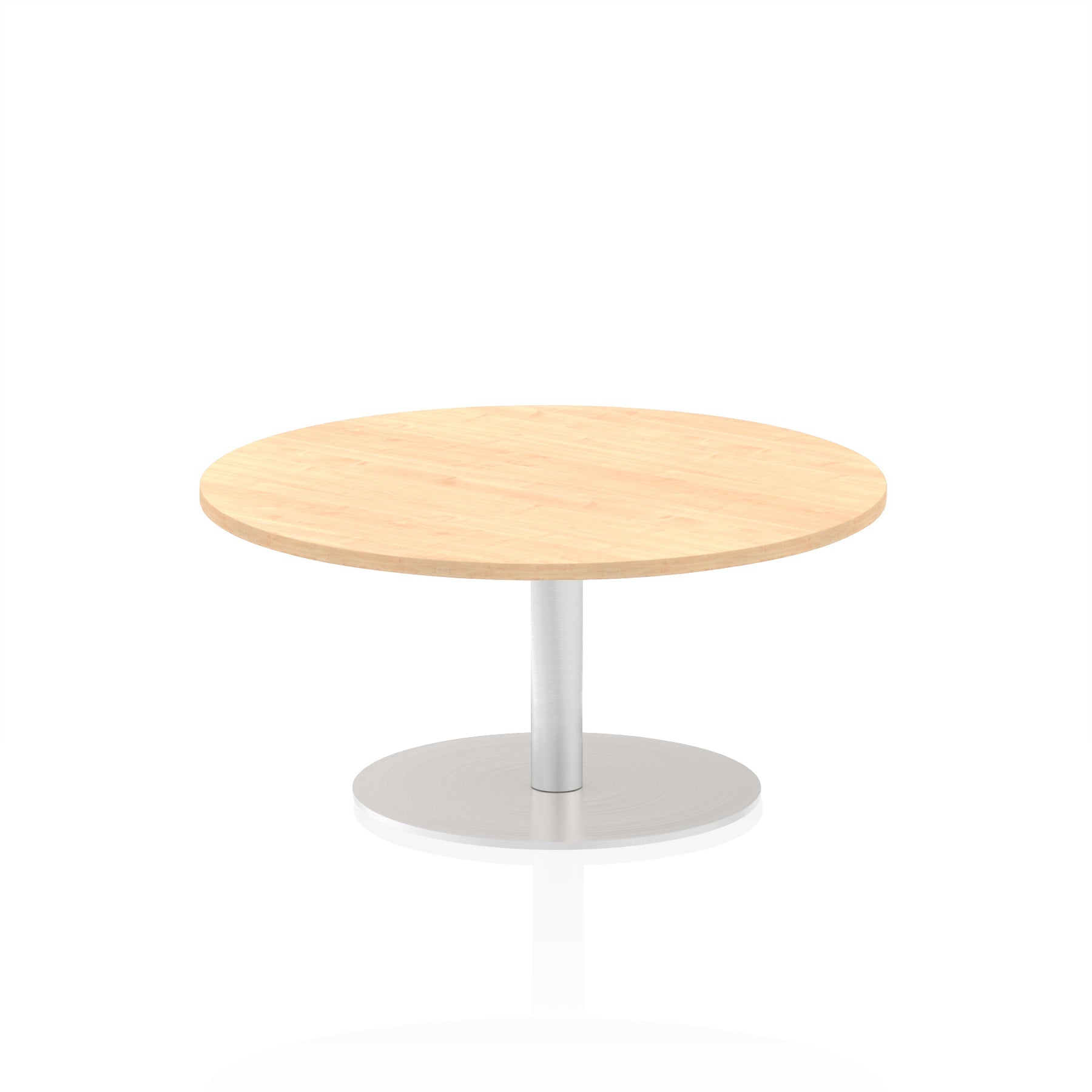 Italia Round Poseur Table - MFC Material, Self-Assembly, Bistro Leg, Silver Frame, 5-Year Guarantee - 600x600, 800x800, 1000x1000, 1200x1200