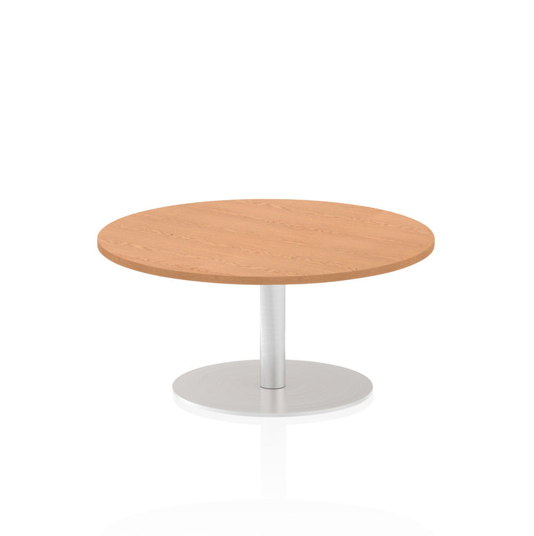 Italia Round Poseur Table - MFC Material, Self-Assembly, Bistro Leg, Silver Frame, 5-Year Guarantee - 600x600, 800x800, 1000x1000, 1200x1200