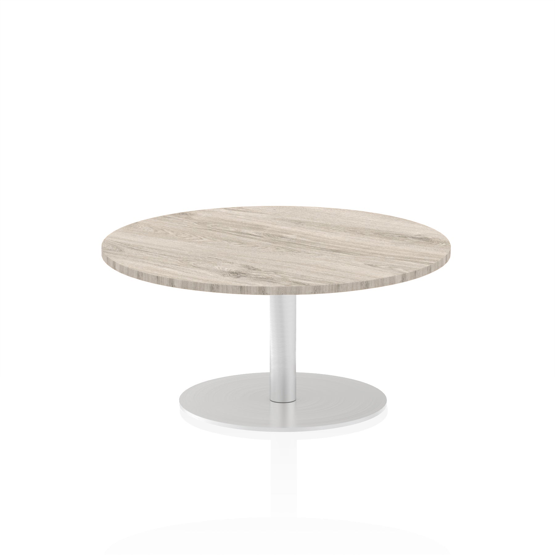 Italia Round Poseur Table - MFC Material, Self-Assembly, Bistro Leg, Silver Frame, 5-Year Guarantee - 600x600, 800x800, 1000x1000, 1200x1200