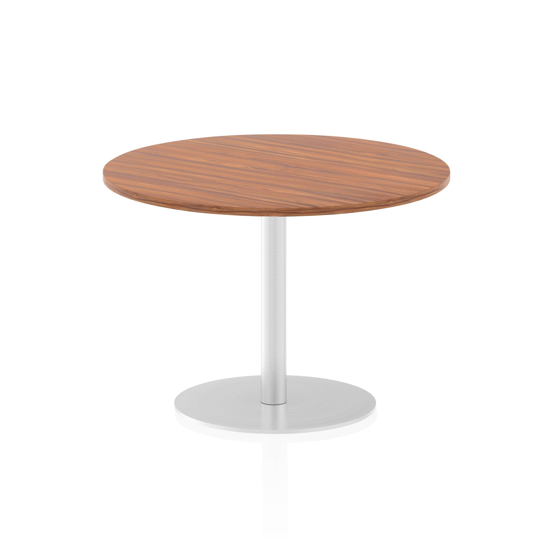 Italia Round Poseur Table - MFC Material, Self-Assembly, Bistro Leg, Silver Frame, 5-Year Guarantee - 600x600, 800x800, 1000x1000, 1200x1200