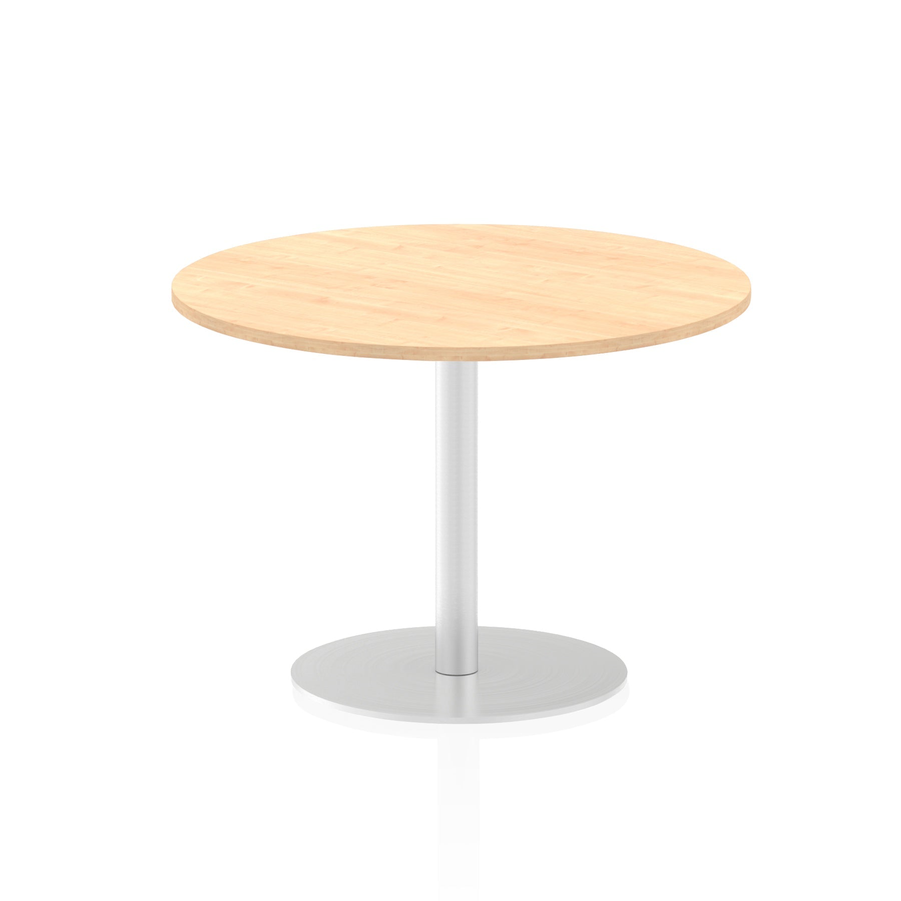 Italia Round Poseur Table - MFC Material, Self-Assembly, Bistro Leg, Silver Frame, 5-Year Guarantee - 600x600, 800x800, 1000x1000, 1200x1200