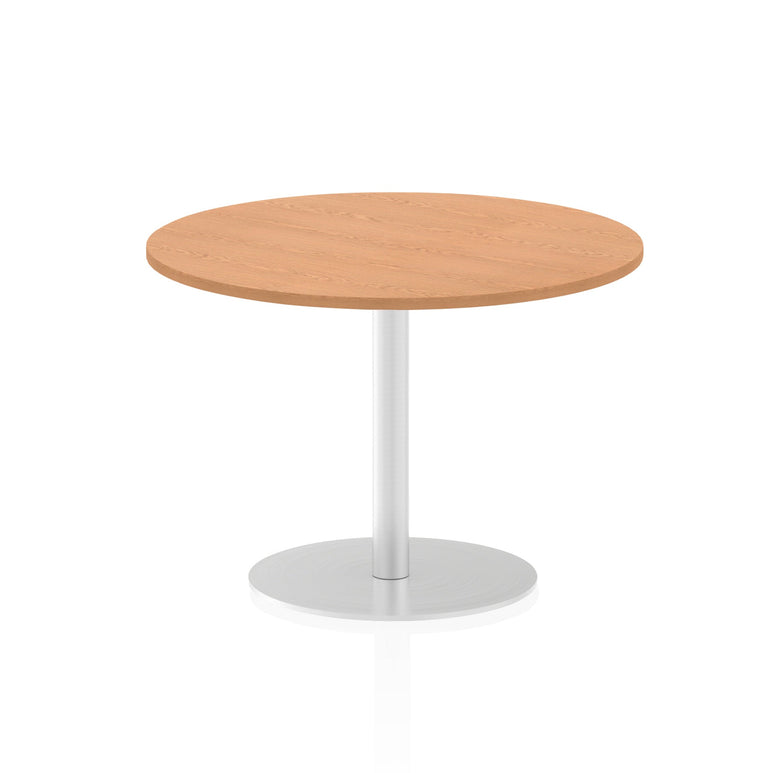 Italia Round Poseur Table - MFC Material, Self-Assembly, Bistro Leg, Silver Frame, 5-Year Guarantee - 600x600, 800x800, 1000x1000, 1200x1200