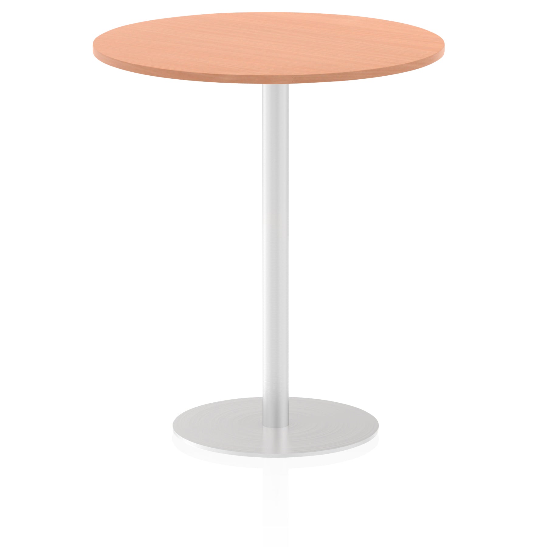 Italia Round Poseur Table - MFC Material, Self-Assembly, Bistro Leg, Silver Frame, 5-Year Guarantee - 600x600, 800x800, 1000x1000, 1200x1200