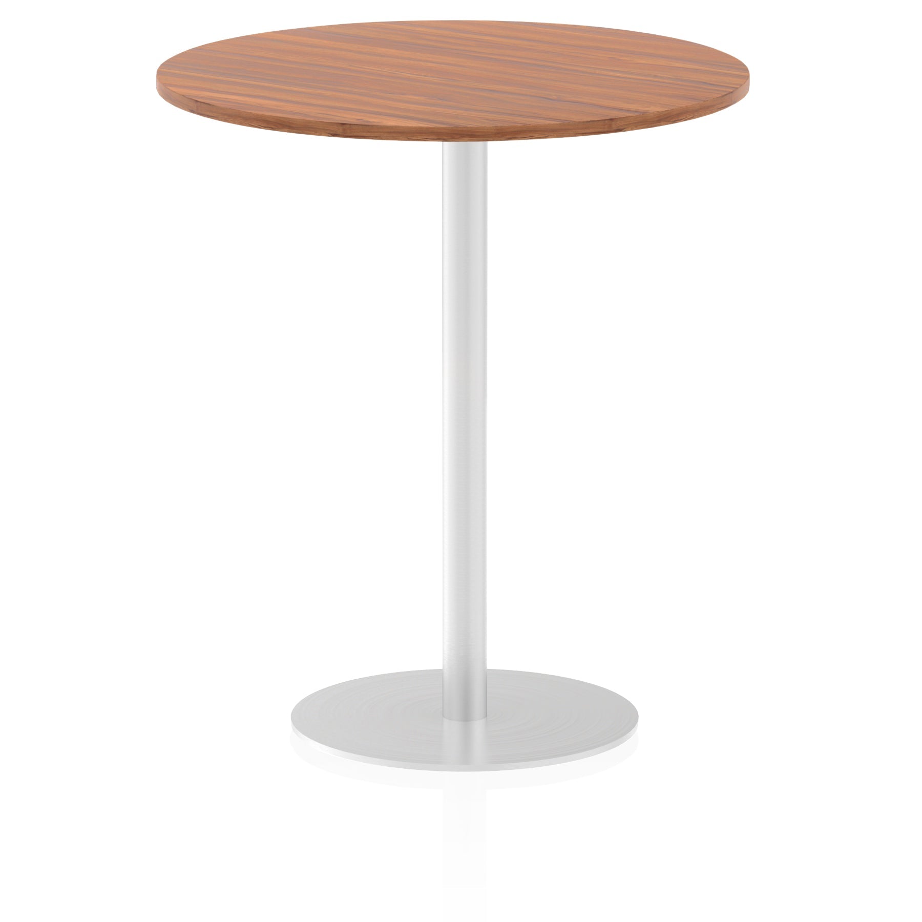 Italia Round Poseur Table - MFC Material, Self-Assembly, Bistro Leg, Silver Frame, 5-Year Guarantee - 600x600, 800x800, 1000x1000, 1200x1200