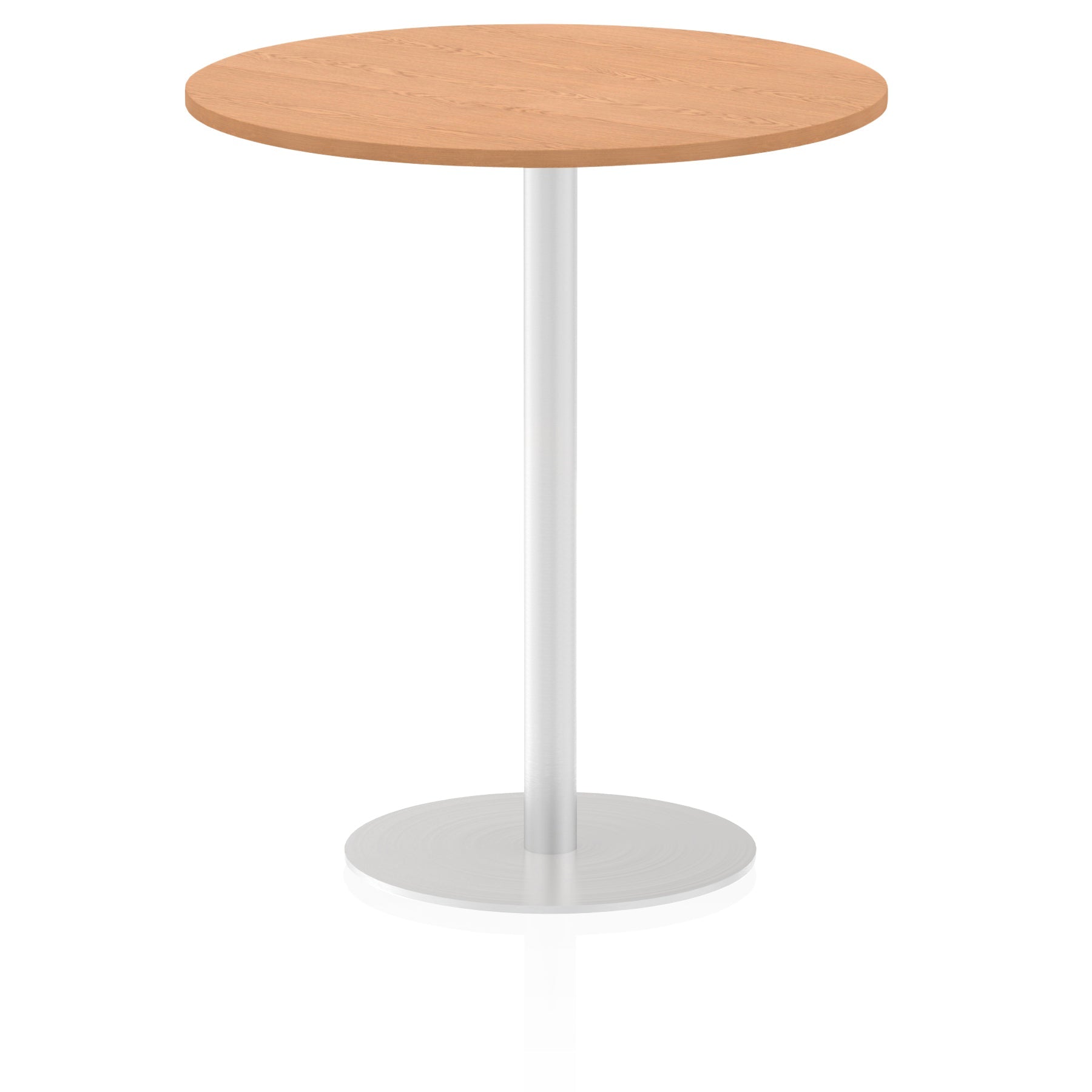 Italia Round Poseur Table - MFC Material, Self-Assembly, Bistro Leg, Silver Frame, 5-Year Guarantee - 600x600, 800x800, 1000x1000, 1200x1200