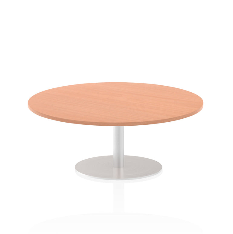 Italia Round Poseur Table - MFC Material, Self-Assembly, Bistro Leg, Silver Frame, 5-Year Guarantee - 600x600, 800x800, 1000x1000, 1200x1200