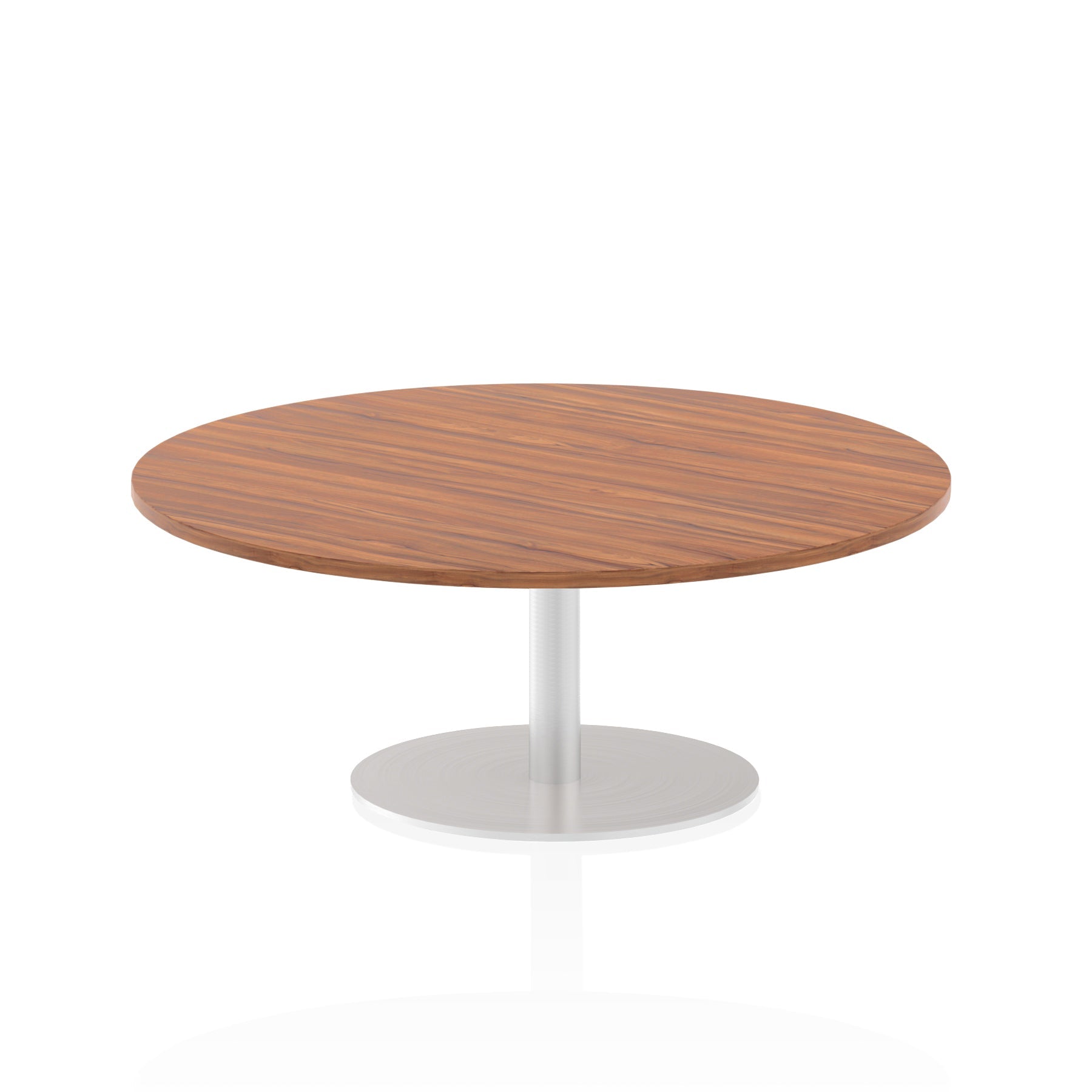 Italia Round Poseur Table - MFC Material, Self-Assembly, Bistro Leg, Silver Frame, 5-Year Guarantee - 600x600, 800x800, 1000x1000, 1200x1200