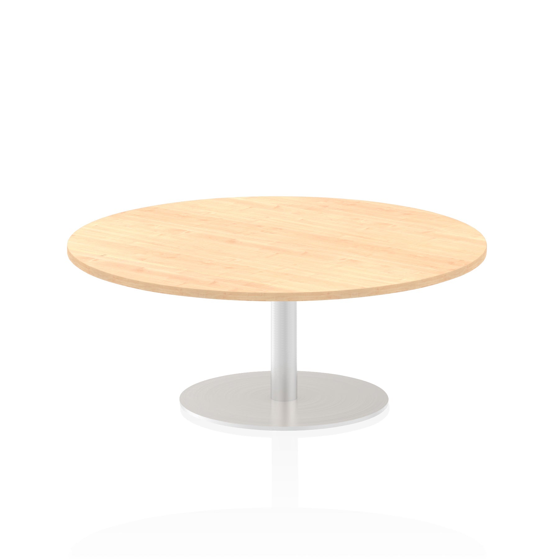 Italia Round Poseur Table - MFC Material, Self-Assembly, Bistro Leg, Silver Frame, 5-Year Guarantee - 600x600, 800x800, 1000x1000, 1200x1200