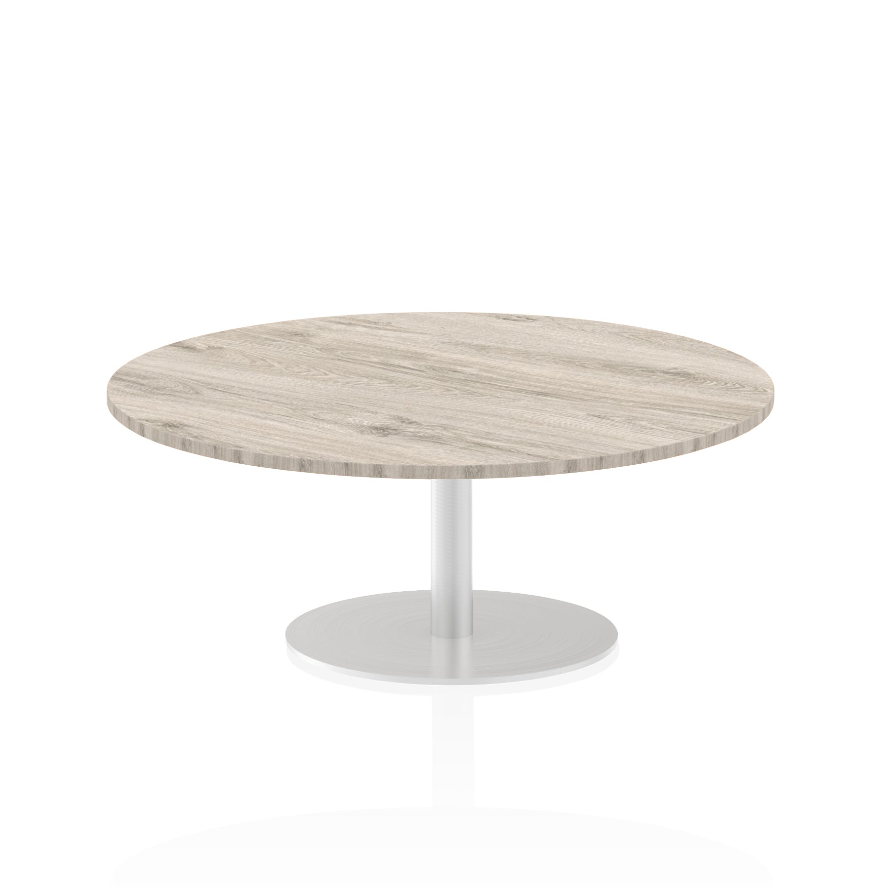 Italia Round Poseur Table - MFC Material, Self-Assembly, Bistro Leg, Silver Frame, 5-Year Guarantee - 600x600, 800x800, 1000x1000, 1200x1200