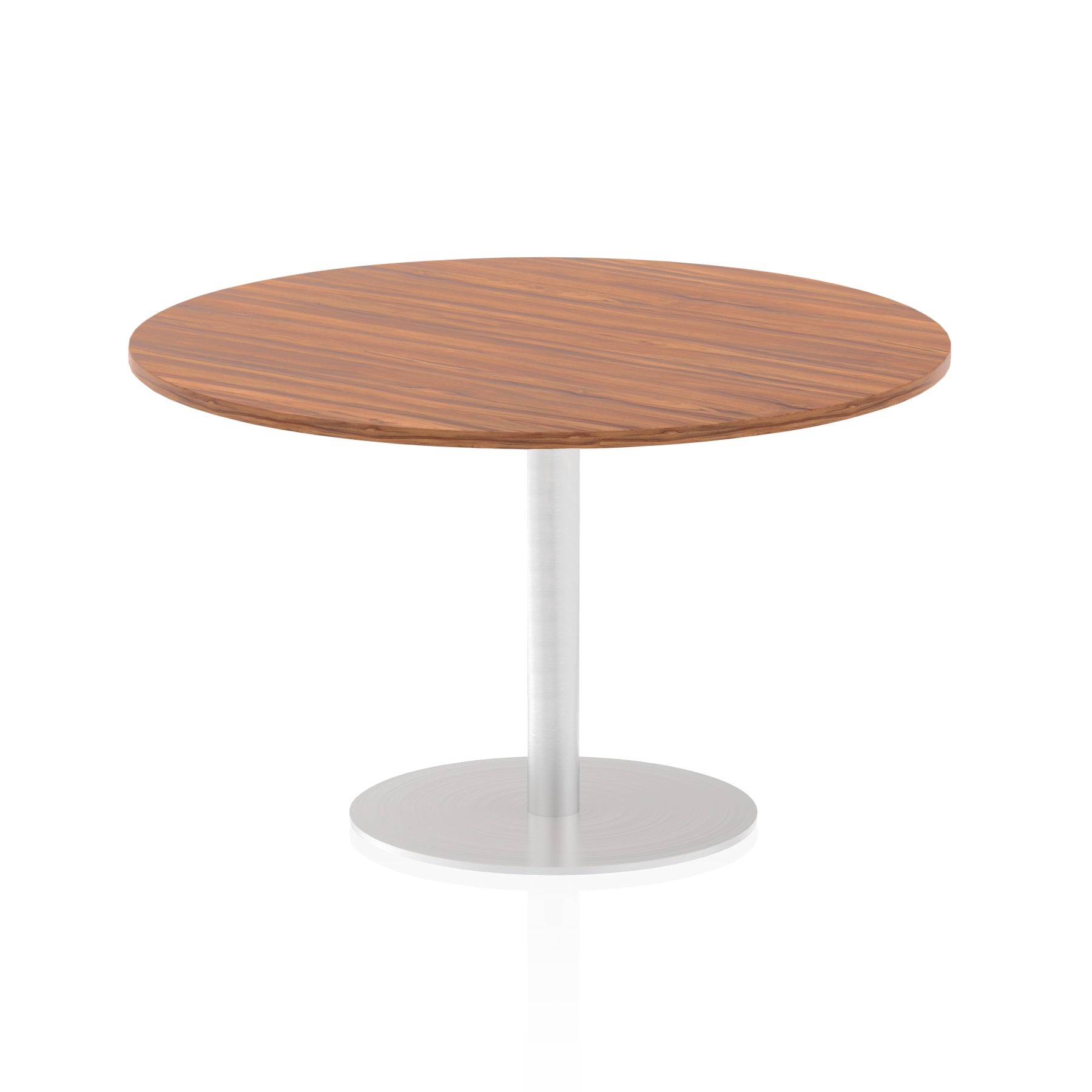 Italia Round Poseur Table - MFC Material, Self-Assembly, Bistro Leg, Silver Frame, 5-Year Guarantee - 600x600, 800x800, 1000x1000, 1200x1200