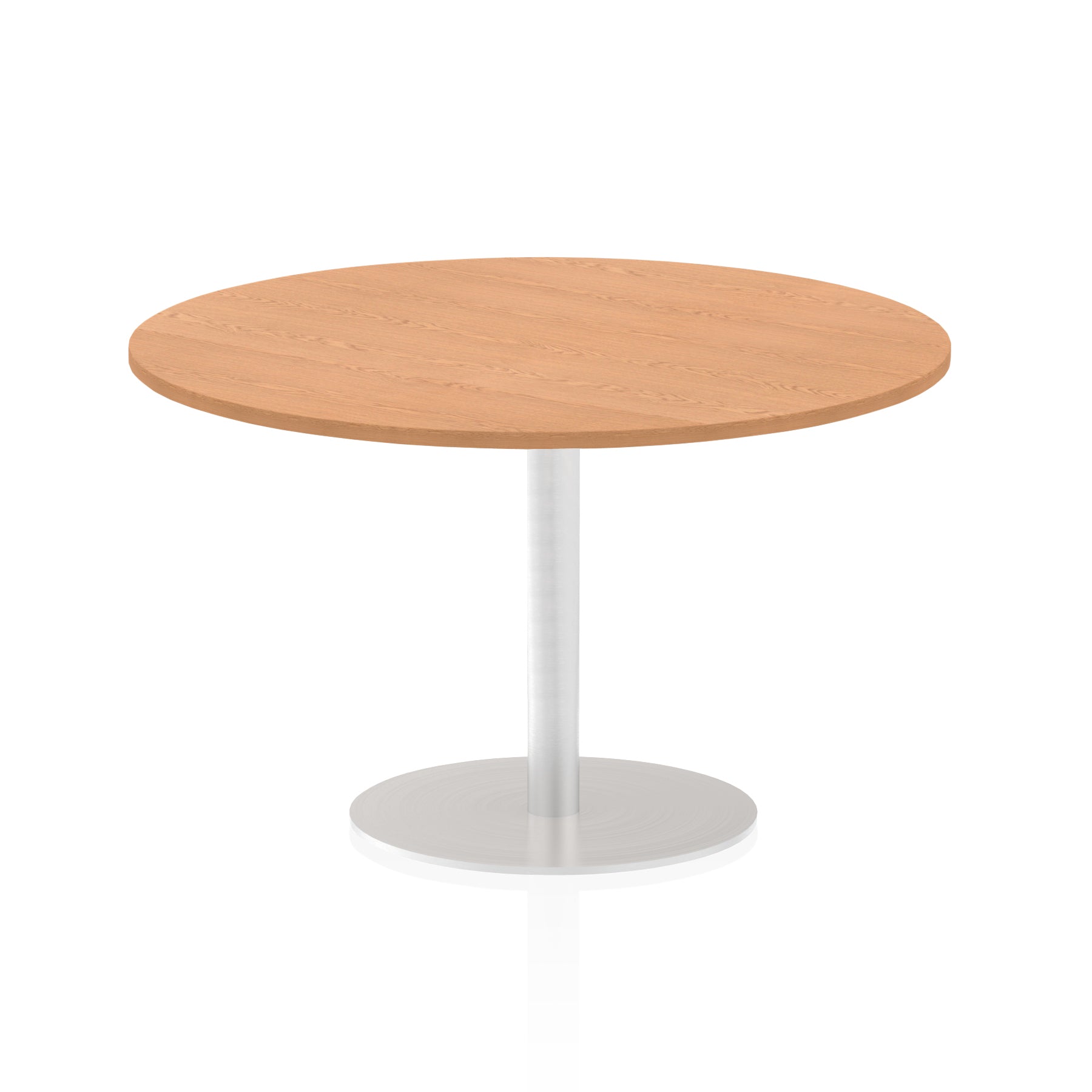 Italia Round Poseur Table - MFC Material, Self-Assembly, Bistro Leg, Silver Frame, 5-Year Guarantee - 600x600, 800x800, 1000x1000, 1200x1200