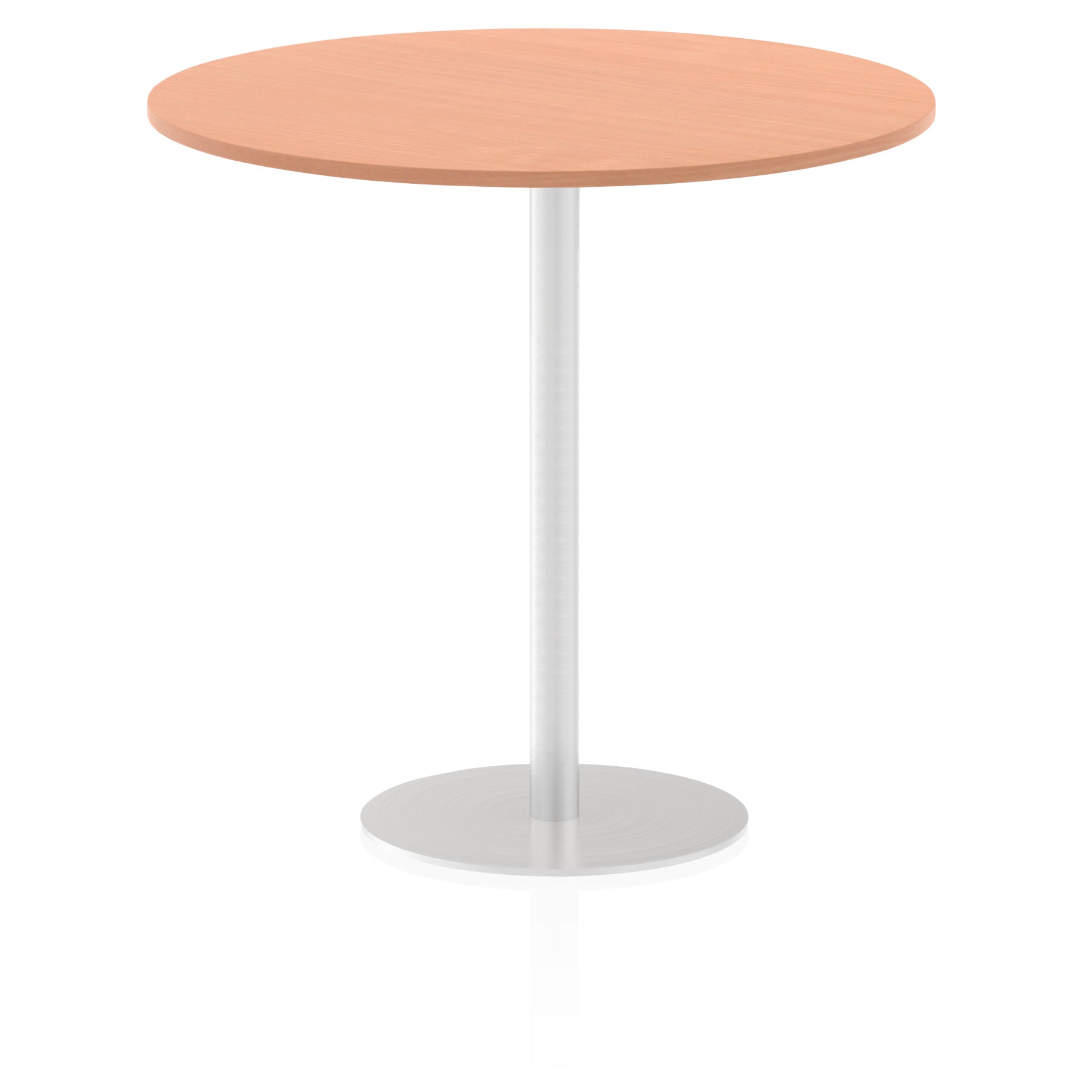 Italia Round Poseur Table - MFC Material, Self-Assembly, Bistro Leg, Silver Frame, 5-Year Guarantee - 600x600, 800x800, 1000x1000, 1200x1200