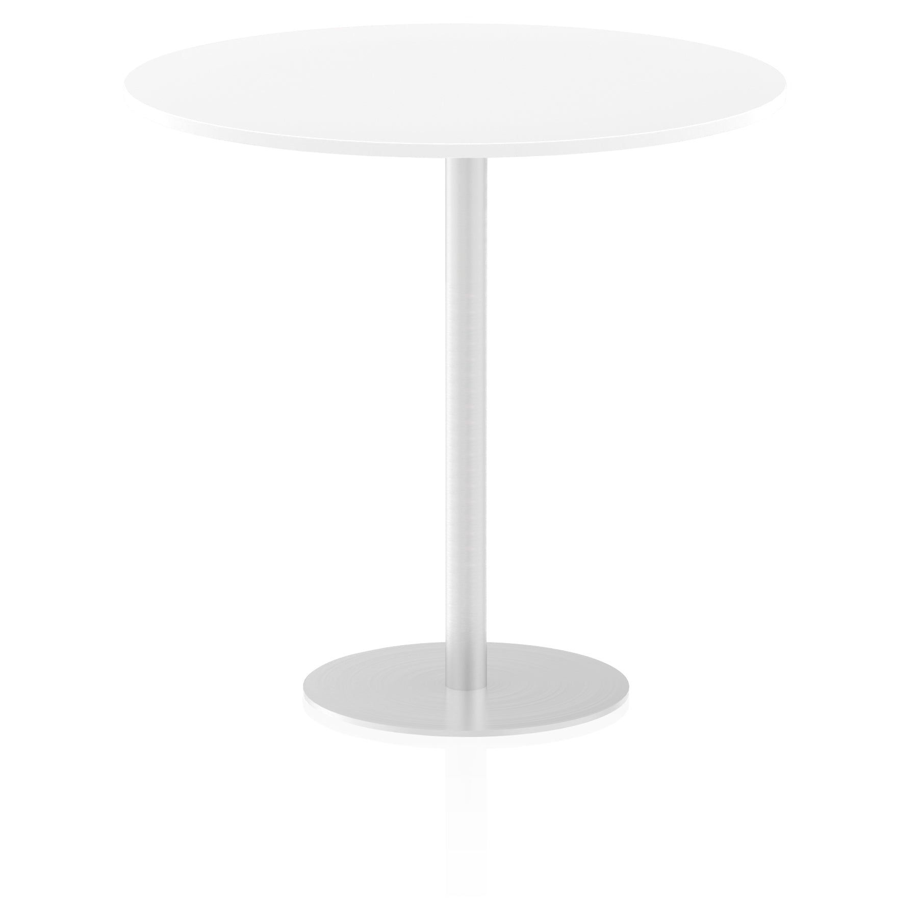 Italia Round Poseur Table - MFC Material, Self-Assembly, Bistro Leg, Silver Frame, 5-Year Guarantee - 600x600, 800x800, 1000x1000, 1200x1200