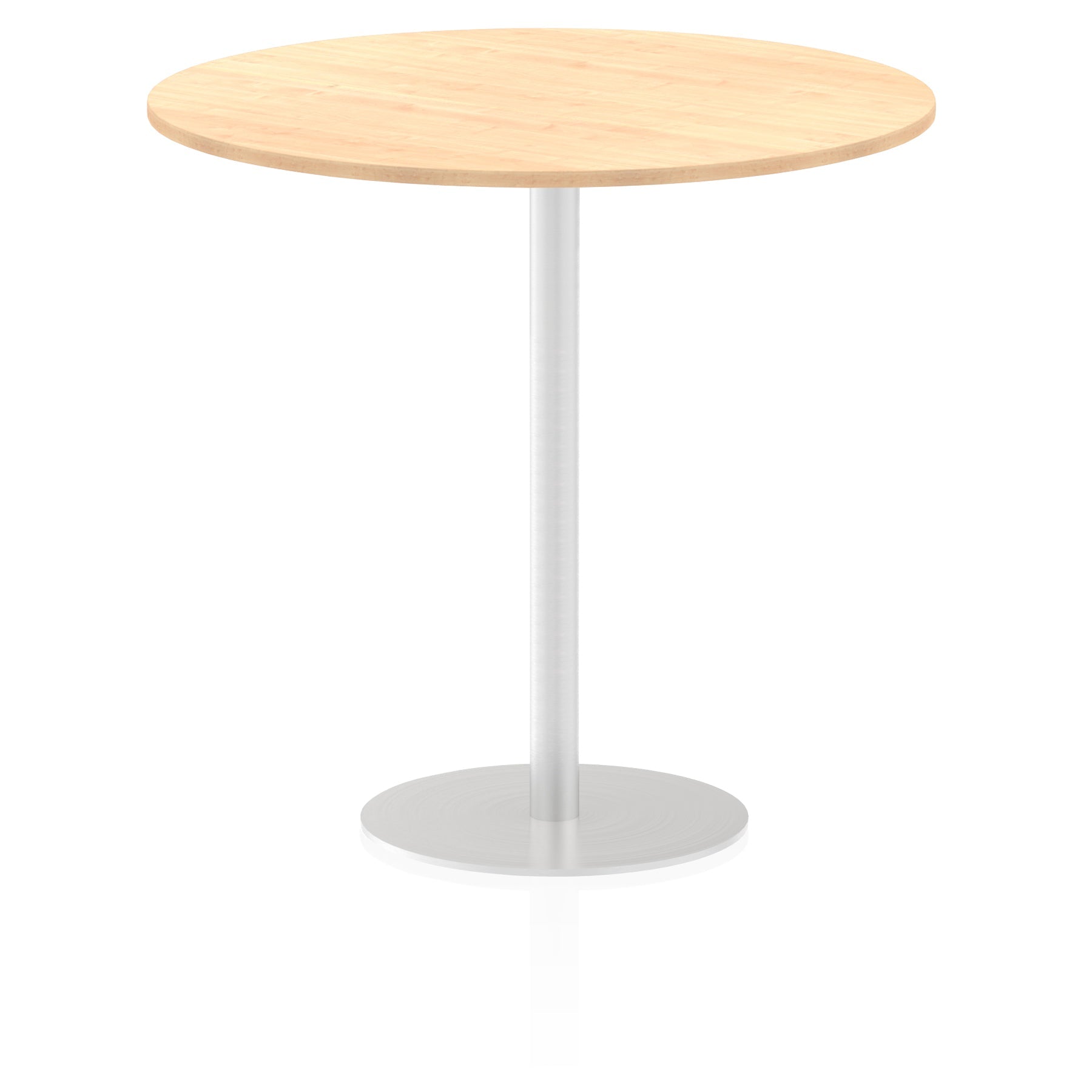 Italia Round Poseur Table - MFC Material, Self-Assembly, Bistro Leg, Silver Frame, 5-Year Guarantee - 600x600, 800x800, 1000x1000, 1200x1200