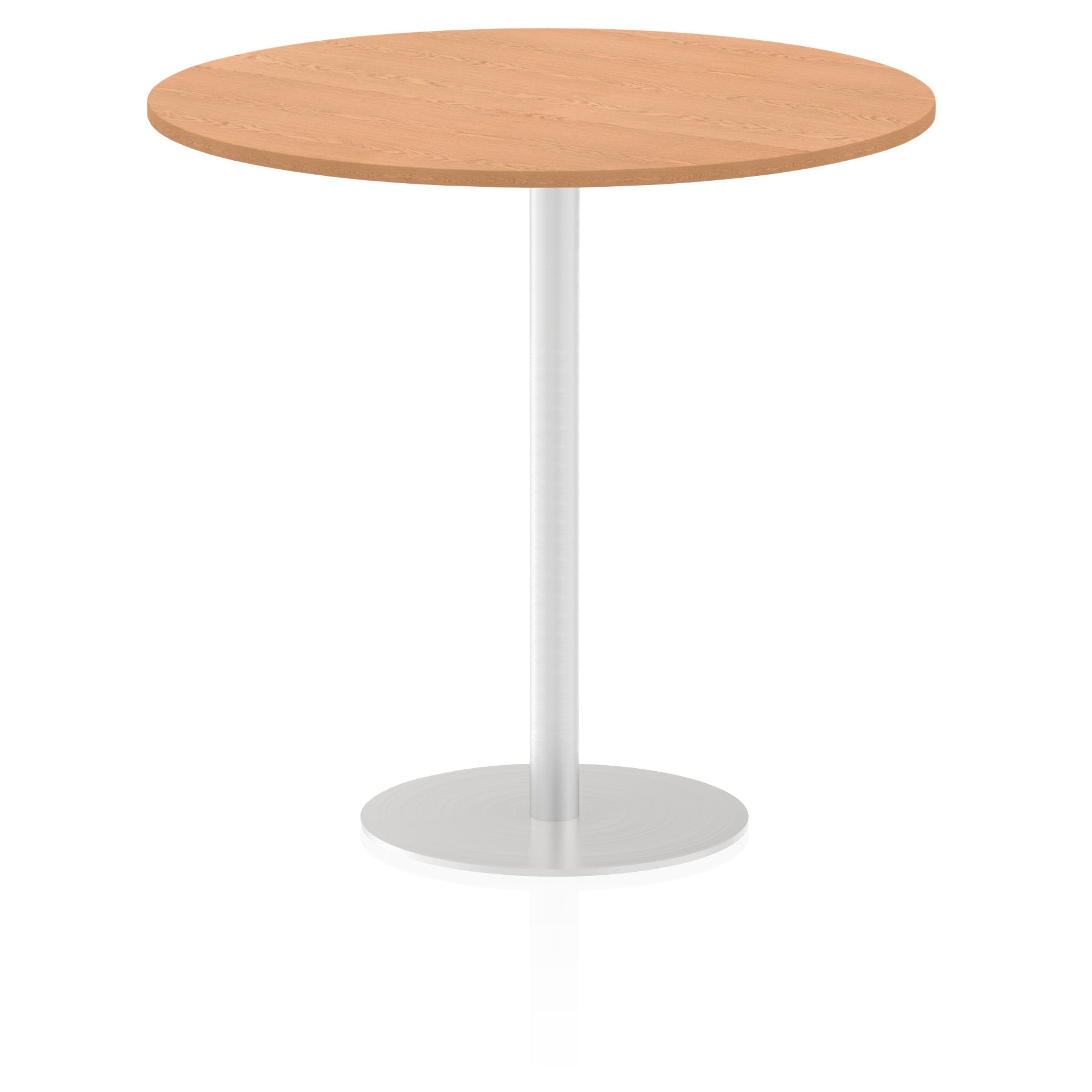 Italia Round Poseur Table - MFC Material, Self-Assembly, Bistro Leg, Silver Frame, 5-Year Guarantee - 600x600, 800x800, 1000x1000, 1200x1200