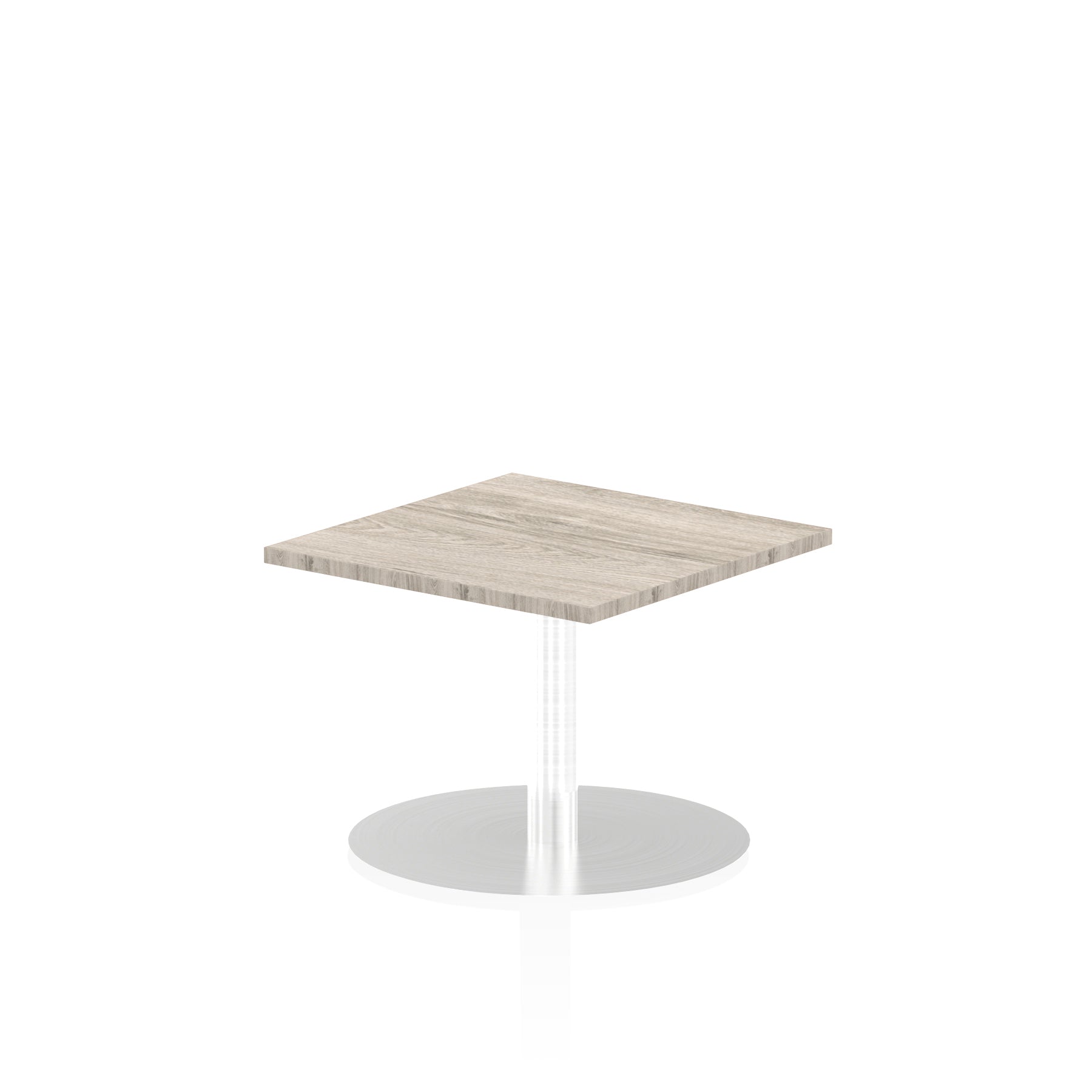 Italia Square Poseur Table - MFC Material, Self-Assembly, Bistro Leg, Silver Frame, 5-Year Guarantee - 1000x1000, 800x800, 600x600mm Sizes