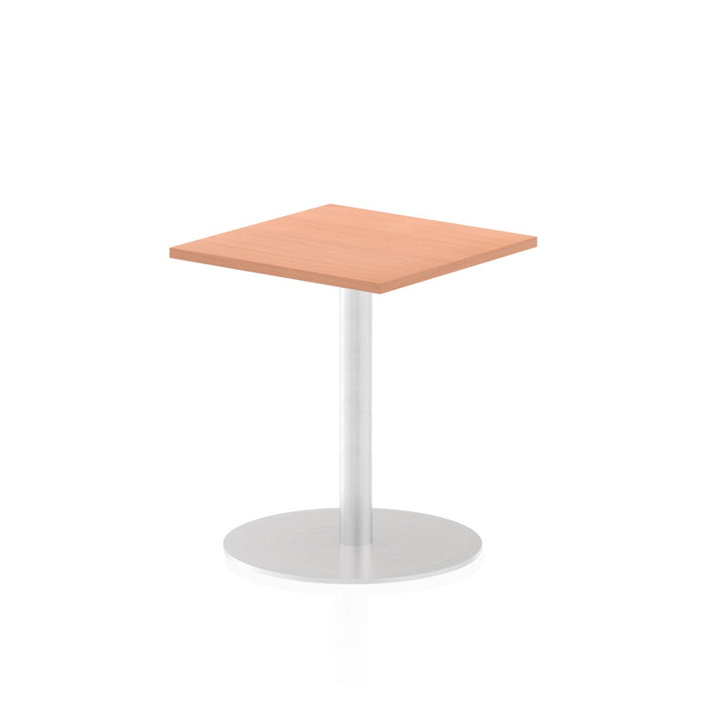 Italia Square Poseur Table - MFC Material, Self-Assembly, Bistro Leg, Silver Frame, 5-Year Guarantee - 1000x1000, 800x800, 600x600mm Sizes