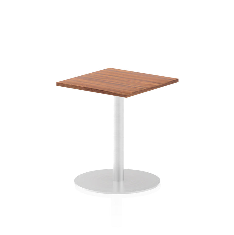 Italia Square Poseur Table - MFC Material, Self-Assembly, Bistro Leg, Silver Frame, 5-Year Guarantee - 1000x1000, 800x800, 600x600mm Sizes