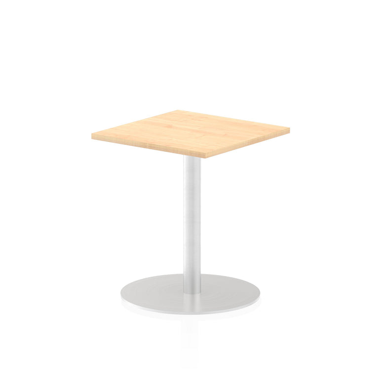 Italia Square Poseur Table - MFC Material, Self-Assembly, Bistro Leg, Silver Frame, 5-Year Guarantee - 1000x1000, 800x800, 600x600mm Sizes