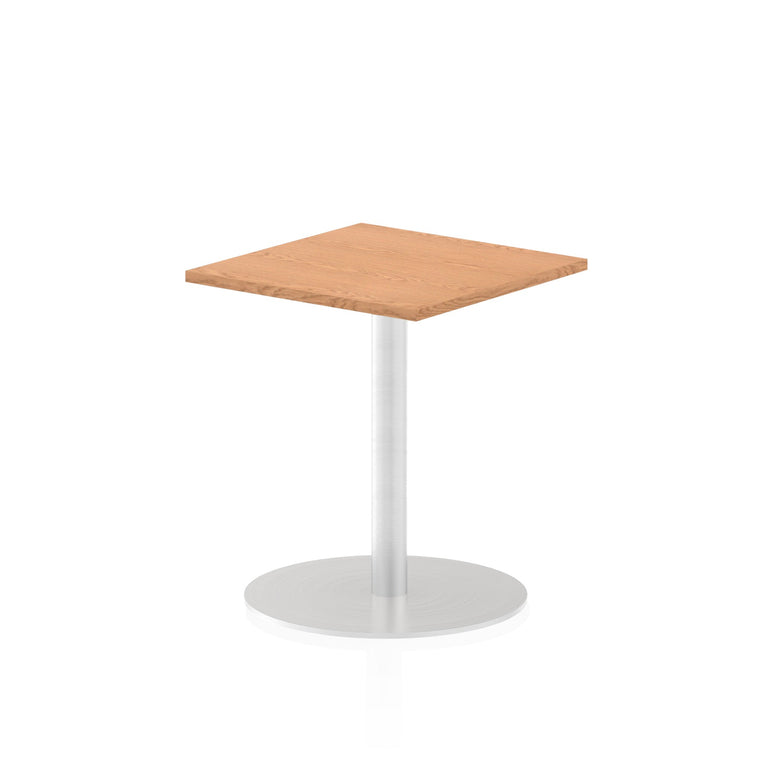 Italia Square Poseur Table - MFC Material, Self-Assembly, Bistro Leg, Silver Frame, 5-Year Guarantee - 1000x1000, 800x800, 600x600mm Sizes