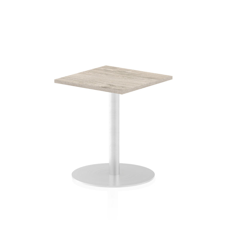 Italia Square Poseur Table - MFC Material, Self-Assembly, Bistro Leg, Silver Frame, 5-Year Guarantee - 1000x1000, 800x800, 600x600mm Sizes