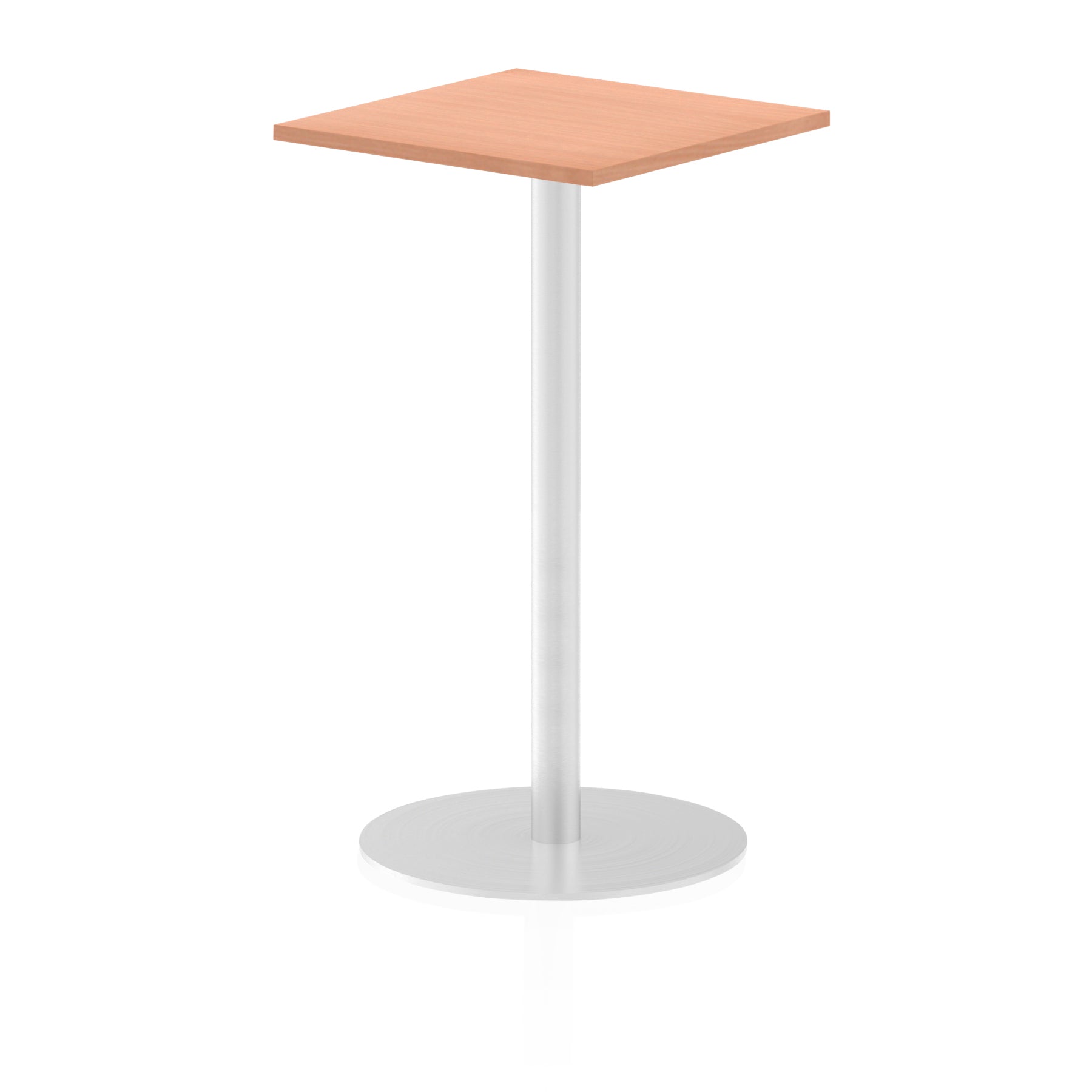 Italia Square Poseur Table - MFC Material, Self-Assembly, Bistro Leg, Silver Frame, 5-Year Guarantee - 1000x1000, 800x800, 600x600mm Sizes