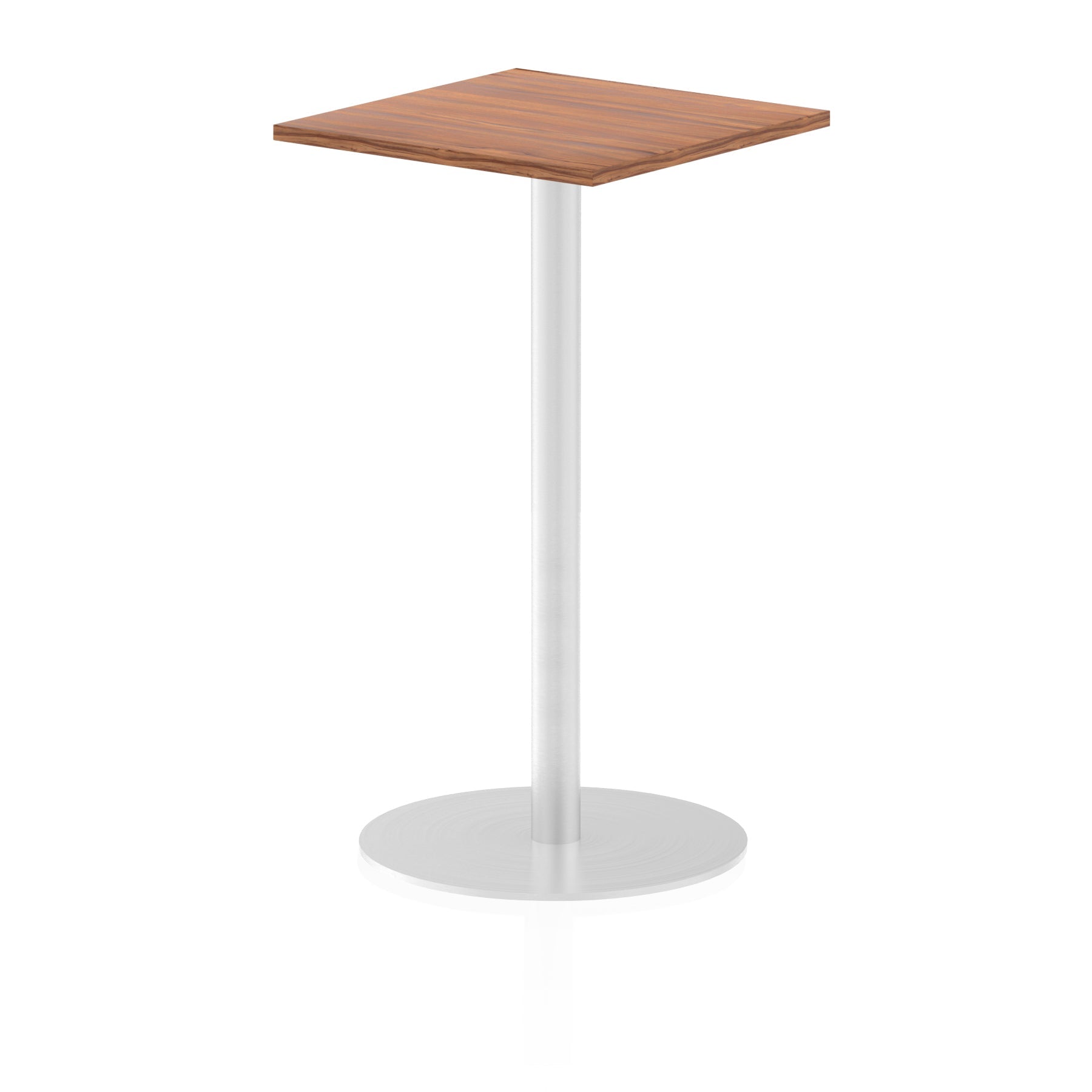 Italia Square Poseur Table - MFC Material, Self-Assembly, Bistro Leg, Silver Frame, 5-Year Guarantee - 1000x1000, 800x800, 600x600mm Sizes