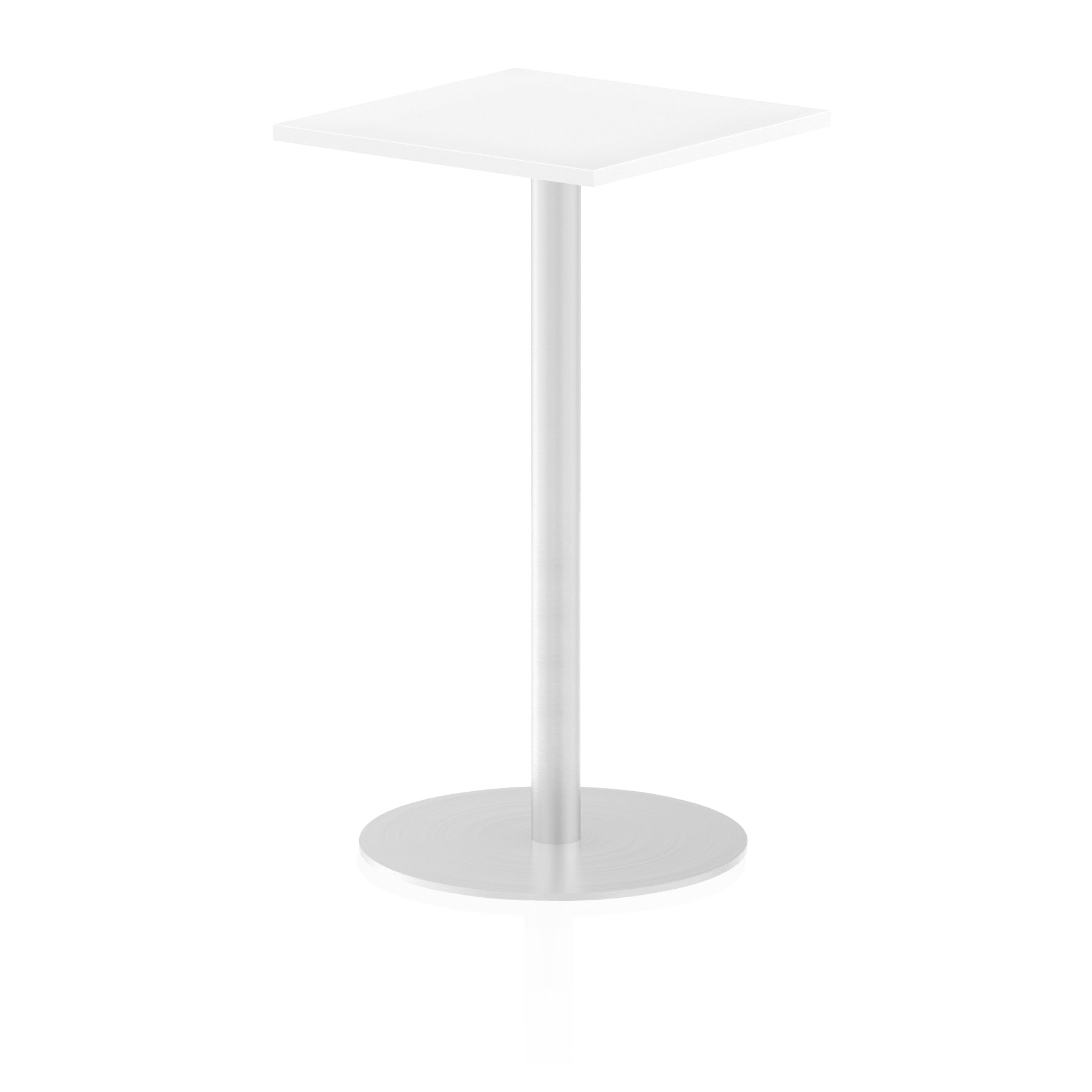 Italia Square Poseur Table - MFC Material, Self-Assembly, Bistro Leg, Silver Frame, 5-Year Guarantee - 1000x1000, 800x800, 600x600mm Sizes