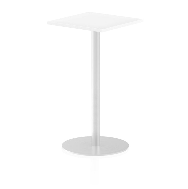 Italia Square Poseur Table - MFC Material, Self-Assembly, Bistro Leg, Silver Frame, 5-Year Guarantee - 1000x1000, 800x800, 600x600mm Sizes