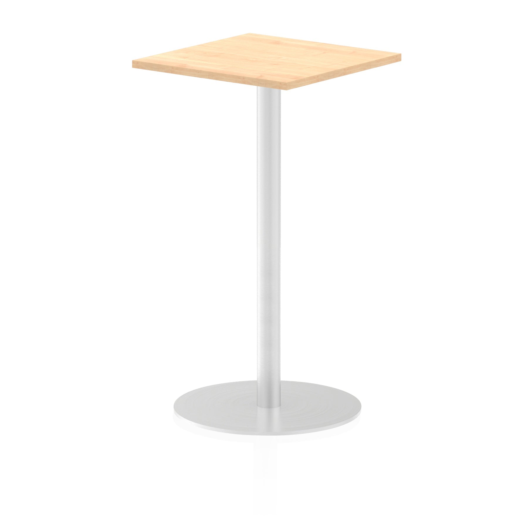 Italia Square Poseur Table - MFC Material, Self-Assembly, Bistro Leg, Silver Frame, 5-Year Guarantee - 1000x1000, 800x800, 600x600mm Sizes