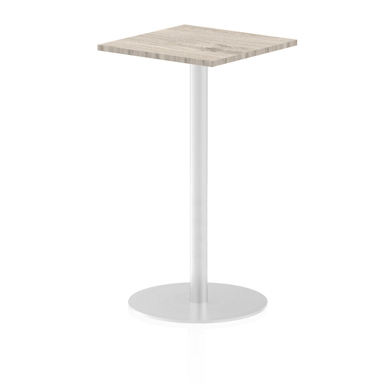 Italia Square Poseur Table - MFC Material, Self-Assembly, Bistro Leg, Silver Frame, 5-Year Guarantee - 1000x1000, 800x800, 600x600mm Sizes