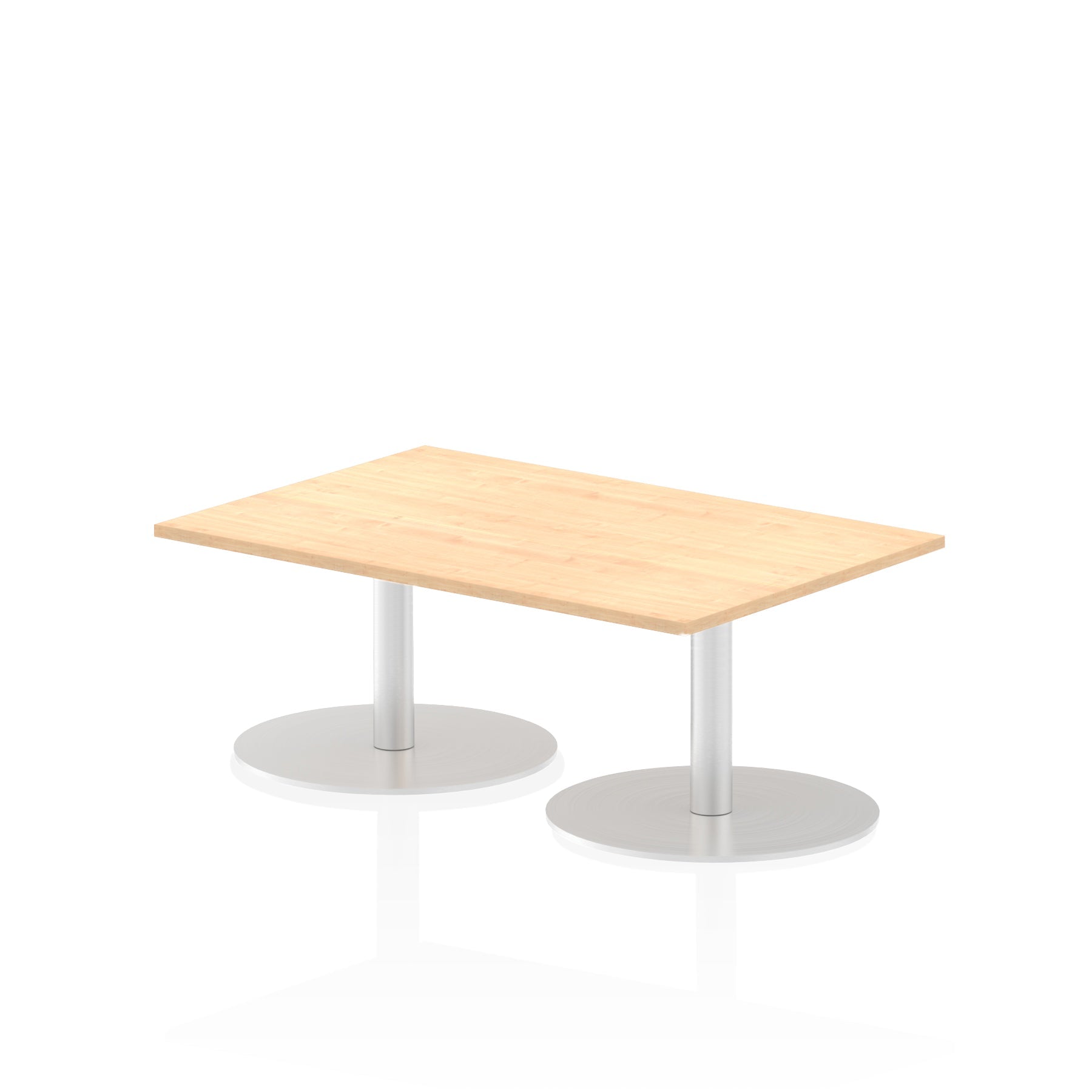 Italia Rectangular Poseur Table - MFC Material, Self-Assembly, Bistro Leg, Silver Frame, 5-Year Guarantee - Multiple Sizes (1200-1800mm Width)