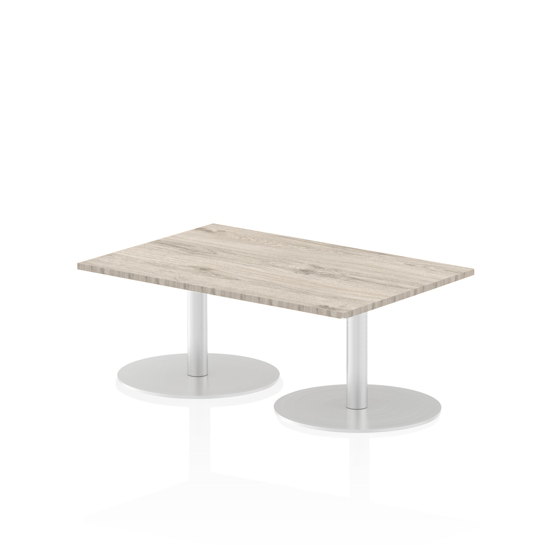 Italia Rectangular Poseur Table - MFC Material, Self-Assembly, Bistro Leg, Silver Frame, 5-Year Guarantee - Multiple Sizes (1200-1800mm Width)