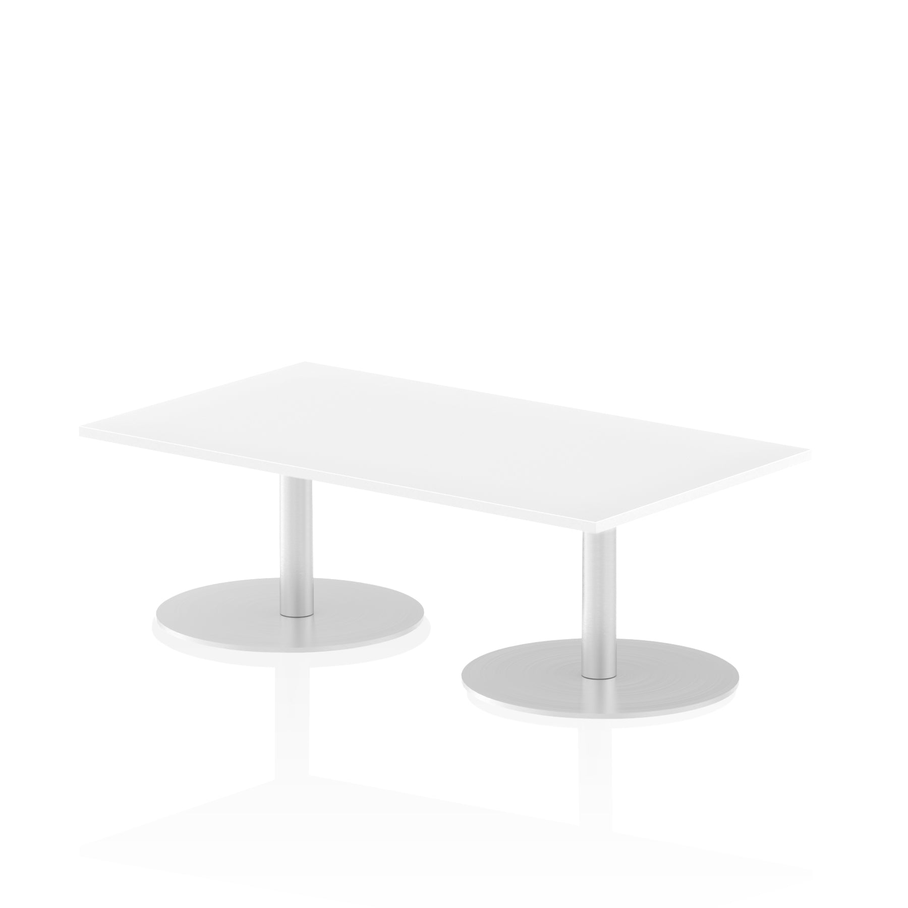 Italia Rectangular Poseur Table - MFC Material, Self-Assembly, Bistro Leg, Silver Frame, 5-Year Guarantee - Multiple Sizes (1200-1800mm Width)