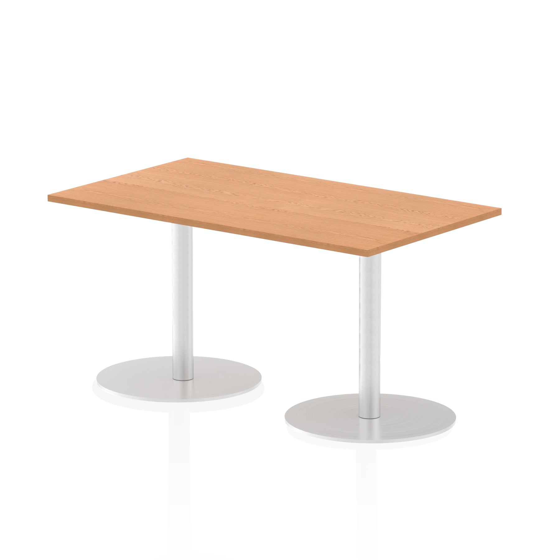 Italia Rectangular Poseur Table - MFC Material, Self-Assembly, Bistro Leg, Silver Frame, 5-Year Guarantee - Multiple Sizes (1200-1800mm Width)