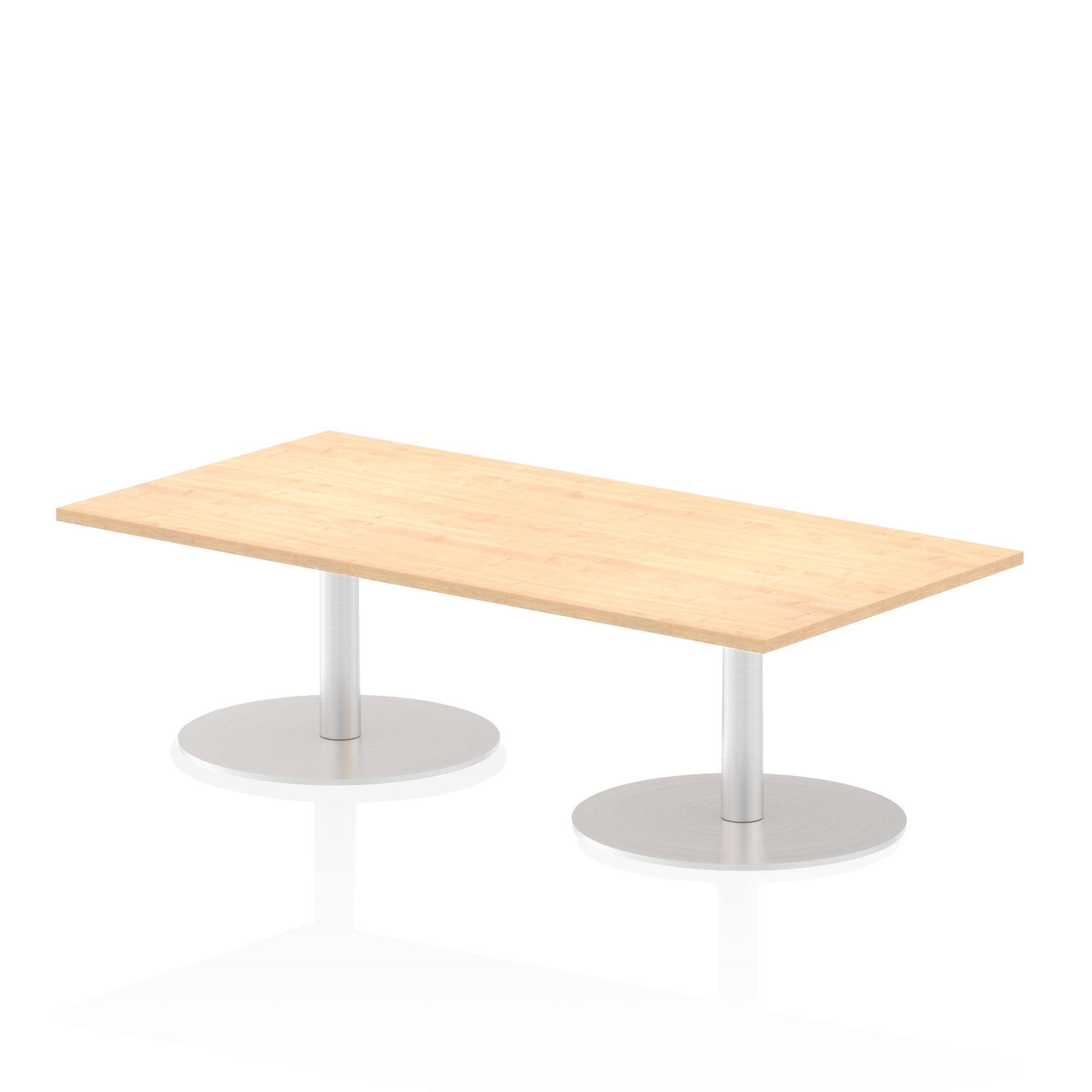 Italia Rectangular Poseur Table - MFC Material, Self-Assembly, Bistro Leg, Silver Frame, 5-Year Guarantee - Multiple Sizes (1200-1800mm Width)