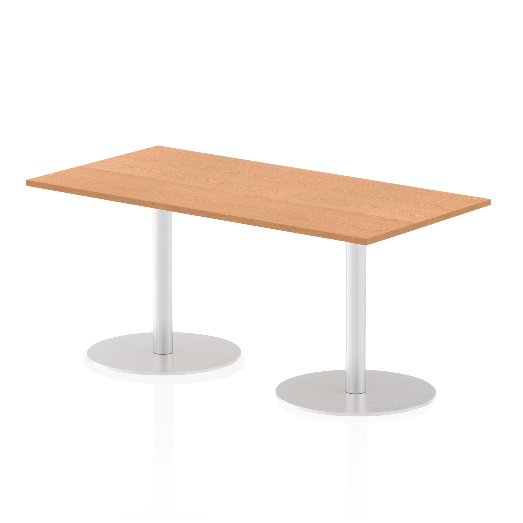 Italia Rectangular Poseur Table - MFC Material, Self-Assembly, Bistro Leg, Silver Frame, 5-Year Guarantee - Multiple Sizes (1200-1800mm Width)