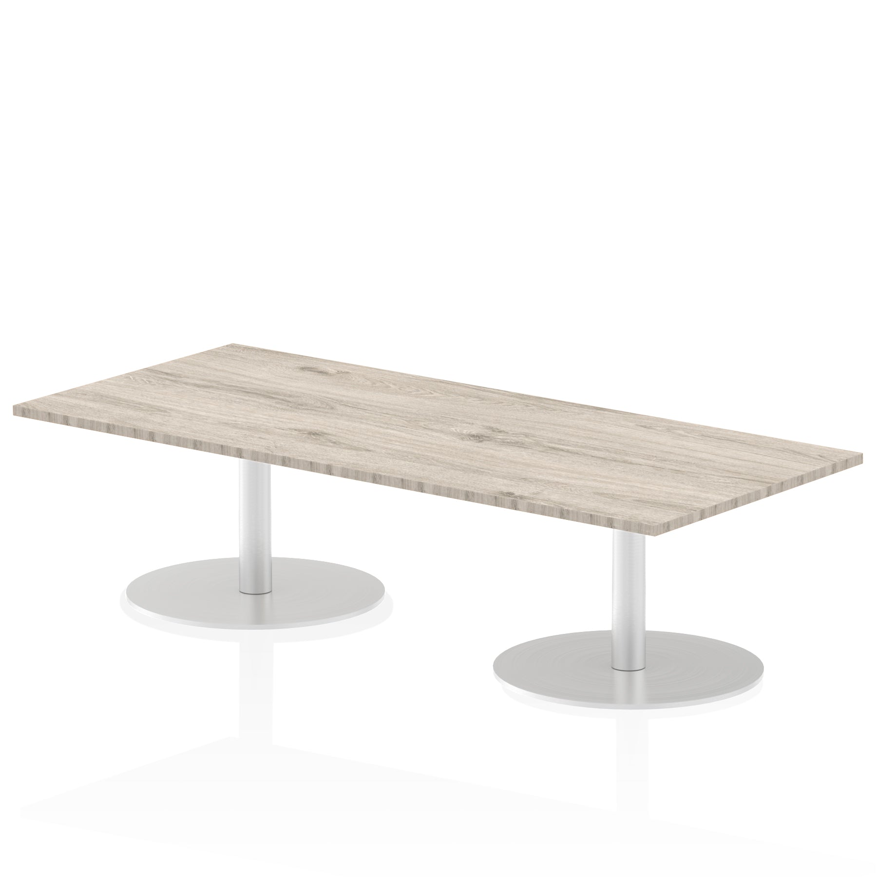 Italia Rectangular Poseur Table - MFC Material, Self-Assembly, Bistro Leg, Silver Frame, 5-Year Guarantee - Multiple Sizes (1200-1800mm Width)